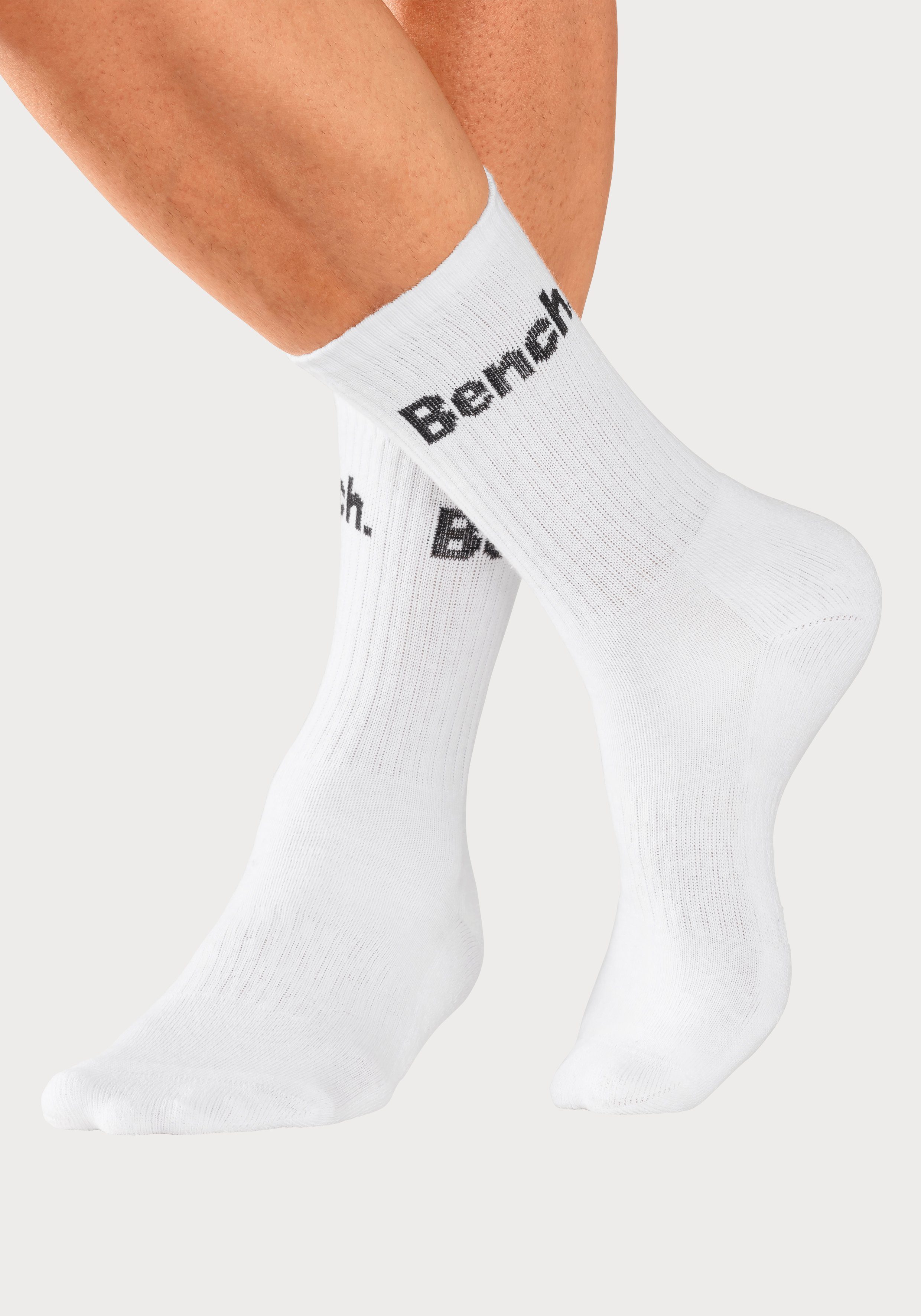 Bench. Tennissocken Damen Herren Sportsocken, Crew Socken (Packung, 6-Paar, Gr. 35-38 bis 47-48) mit Fuß Polsterung