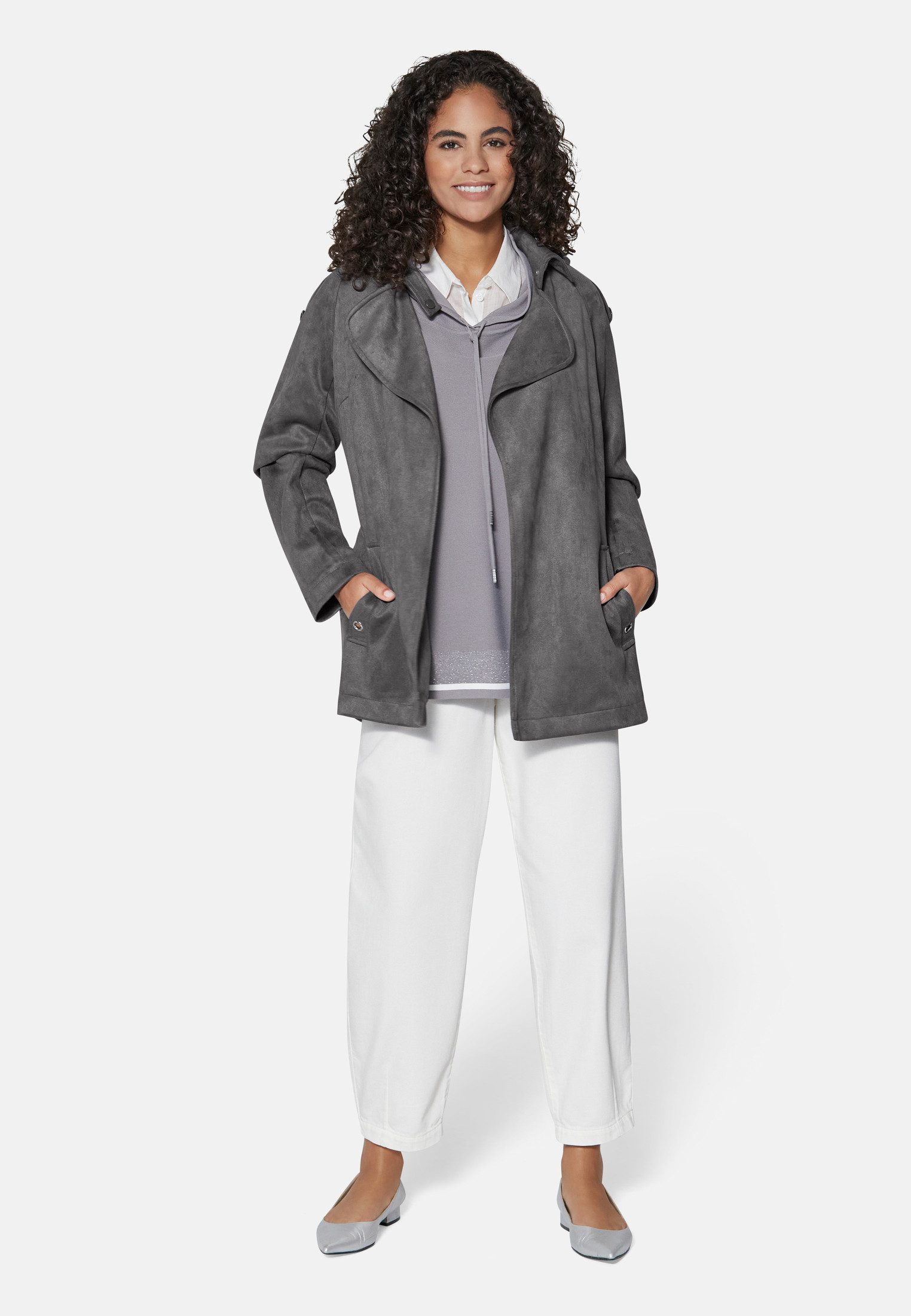 MADELEINE Trenchcoat Trench-Jacke aus Microvelours günstig online kaufen