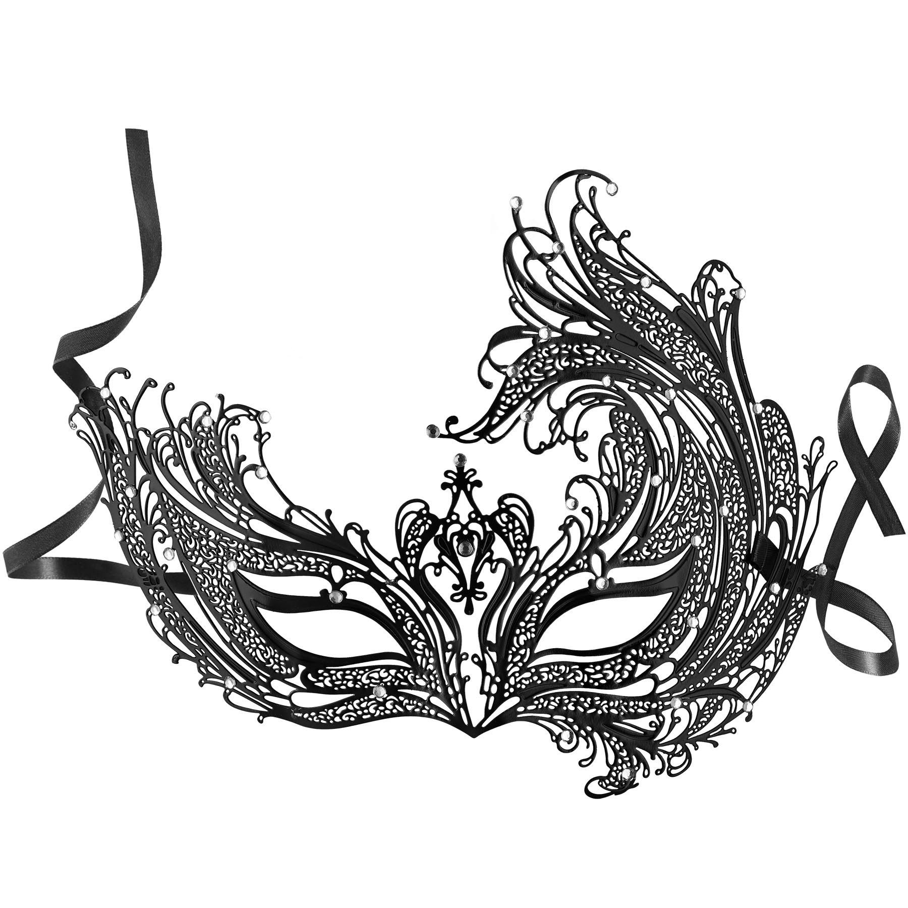 dressforfun Kostüm Metallmaske Phönix, Elegante Metallmaske in Einheitsgröße