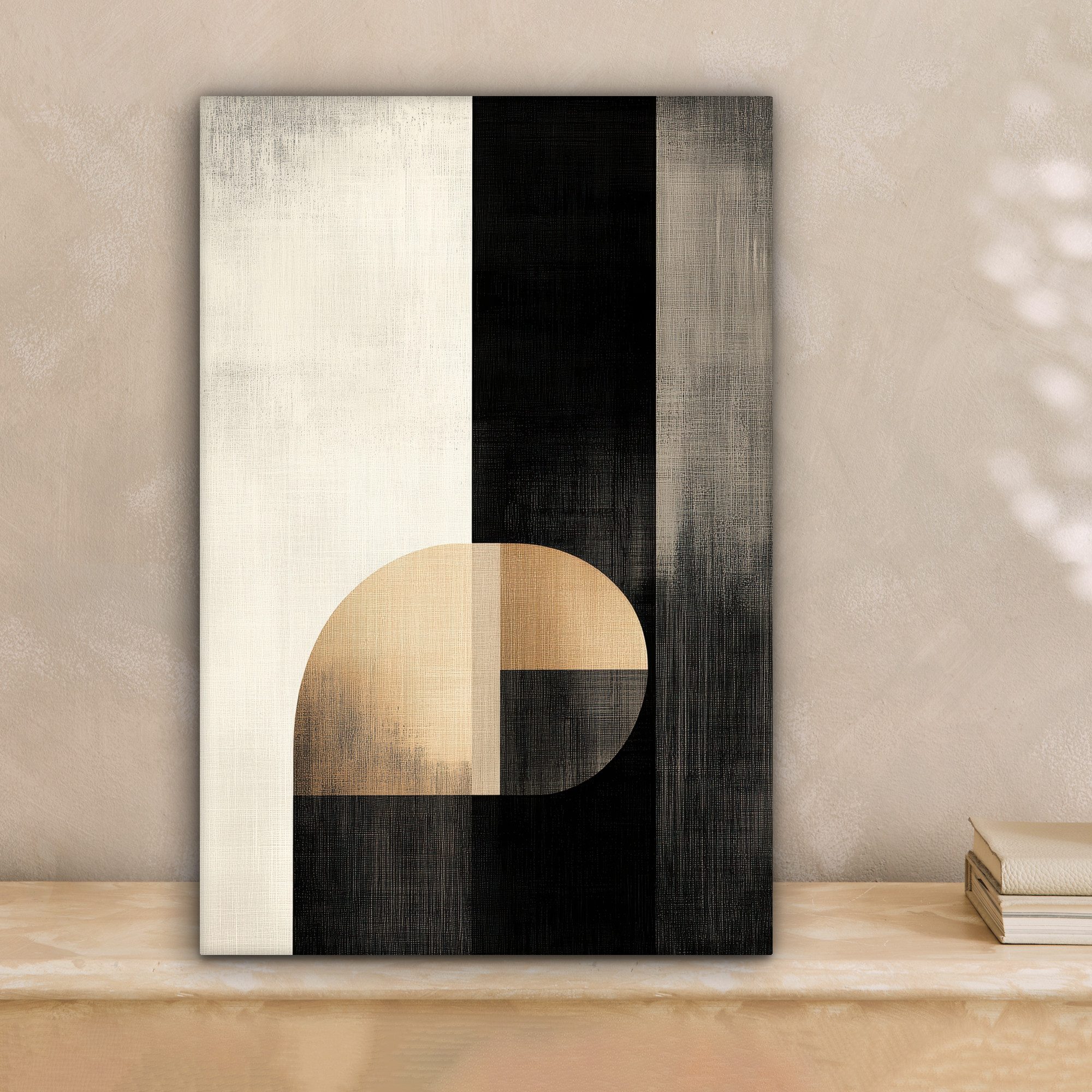 OneMillionCanvasses® Leinwandbild Formen - Modern - Schwarz, Fotodruck (1 S günstig online kaufen