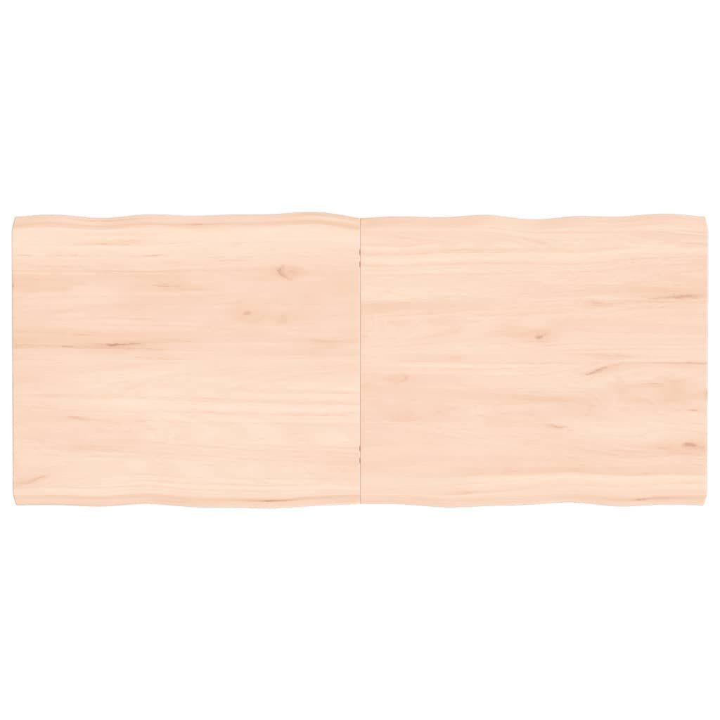furnicato Tischplatte 140x60x(2-4) cm Massivholz Unbehandelt Baumkante (1 St)