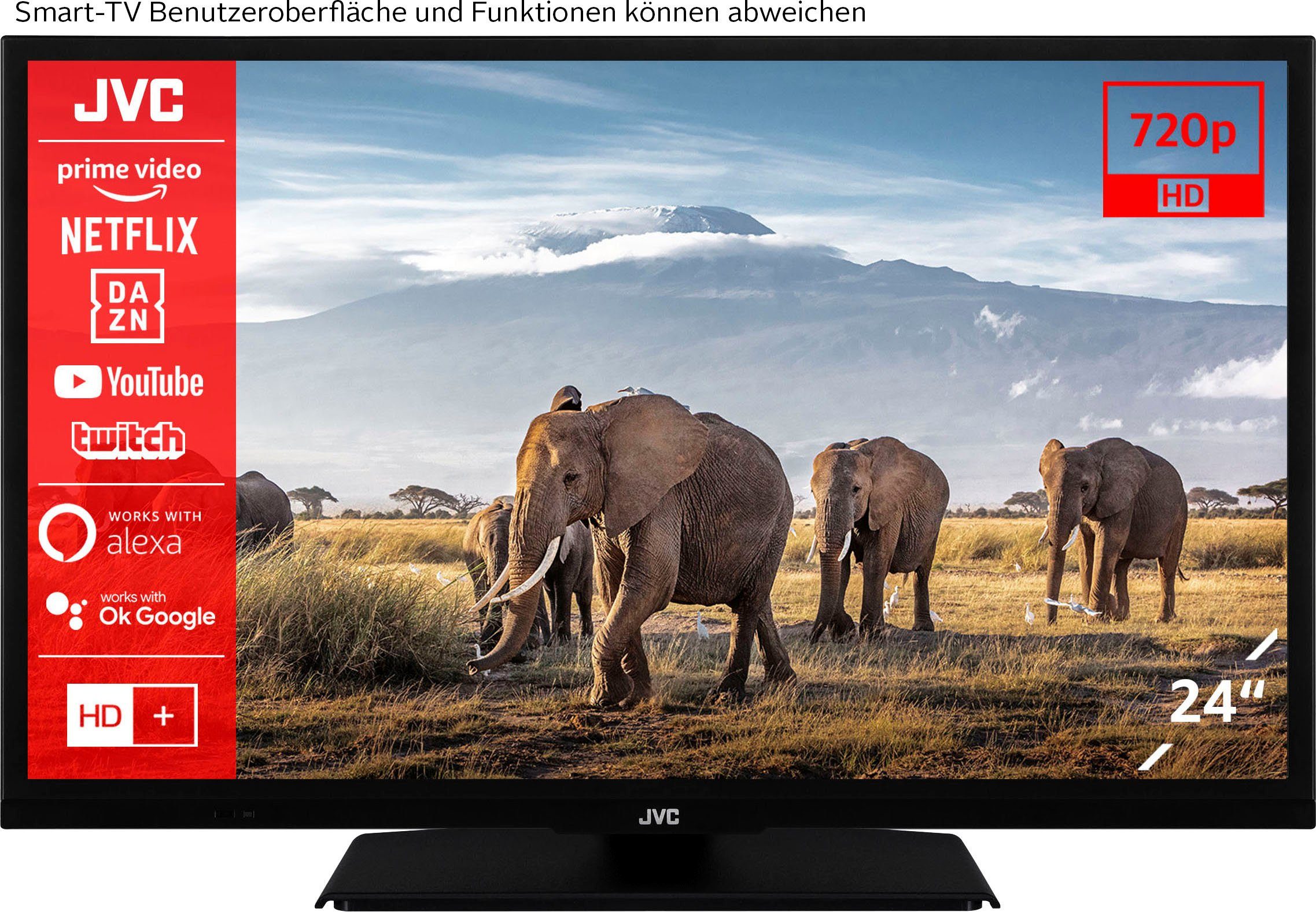 Zoll, HD (60 ready, Smart JVC Smart-TV), Portal LED-Fernseher LT-24VH5156 JVC cm/24