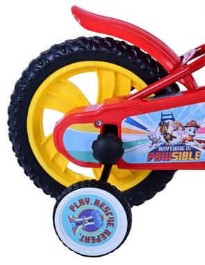 Volare Kinderfahrrad Kinderfahrrad Paw Patrol für Jungen 12 Zoll Kinderrad in Rot Fahrrad