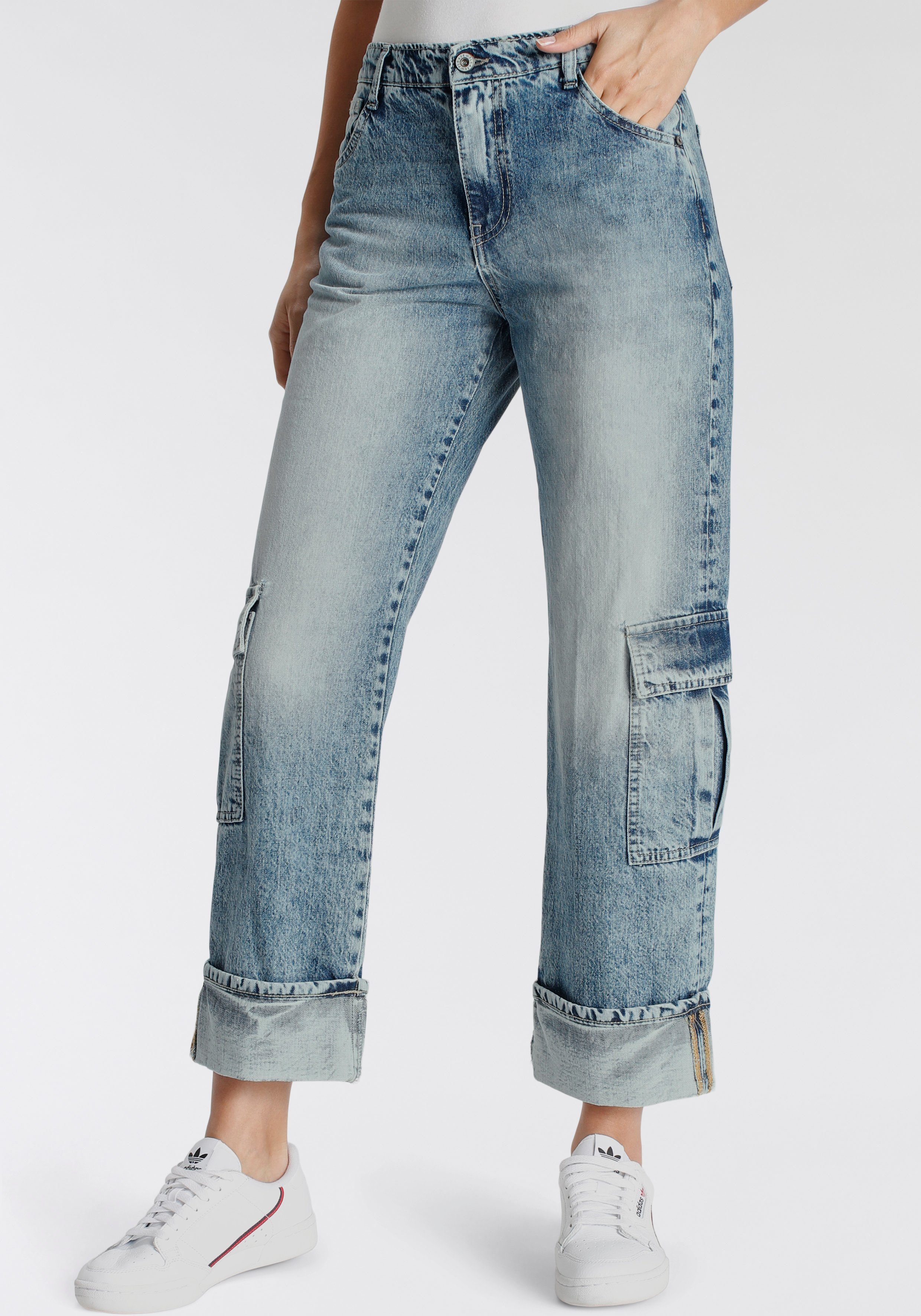 Please Jeans Boyfriend-Hose, Boyfriend-Baggy-Cargohose von Please Jeans