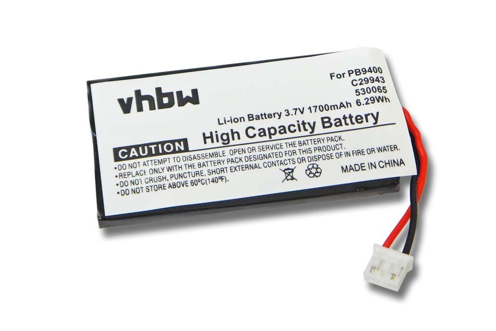 vhbw kompatibel mit Philips Pronto TSU-9400, TSU-9300 Akku Li-Ion 1700 mAh (3,7 V)