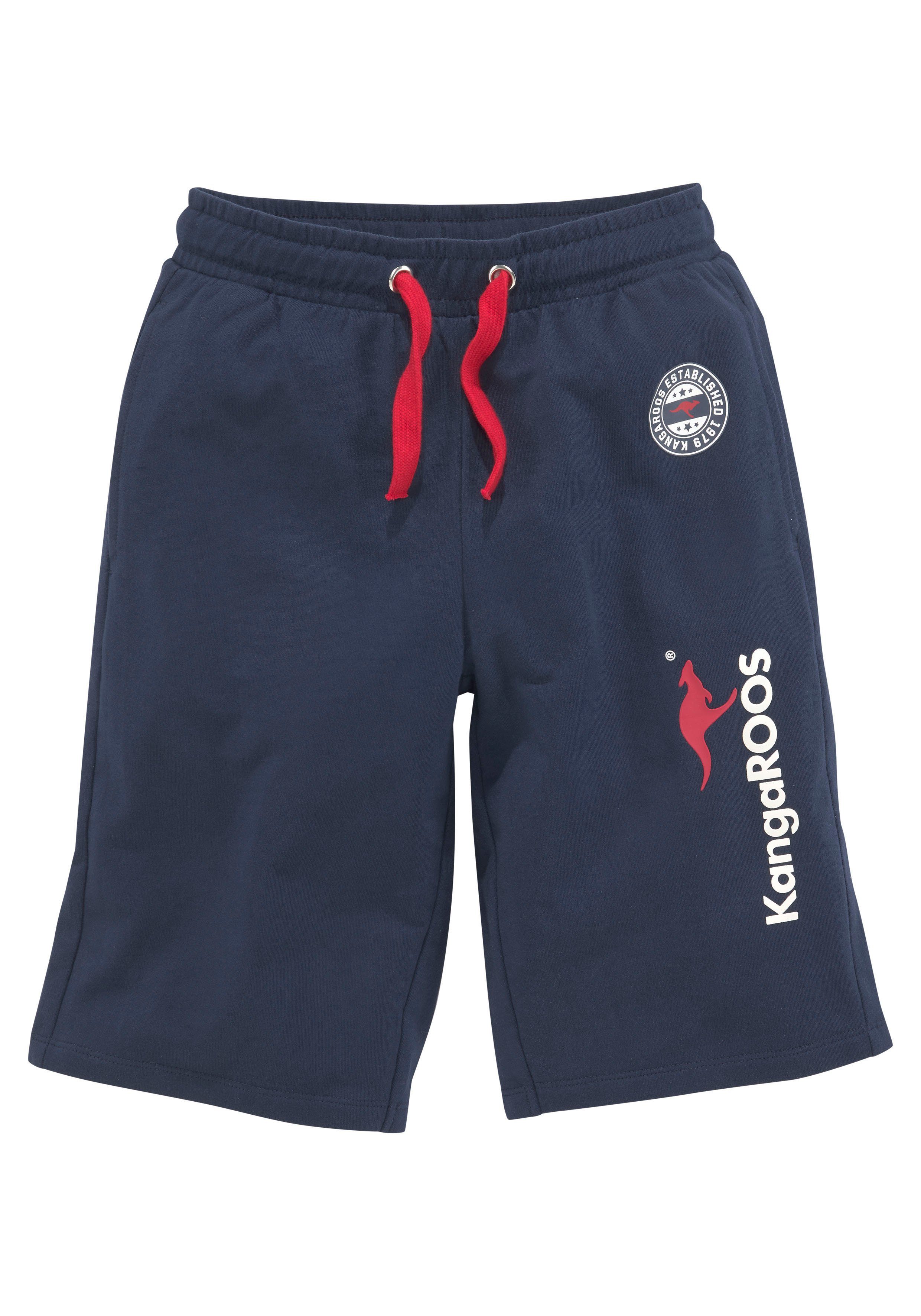 Sweatshorts, Basic Sweatbermudas mit Logo-Druck