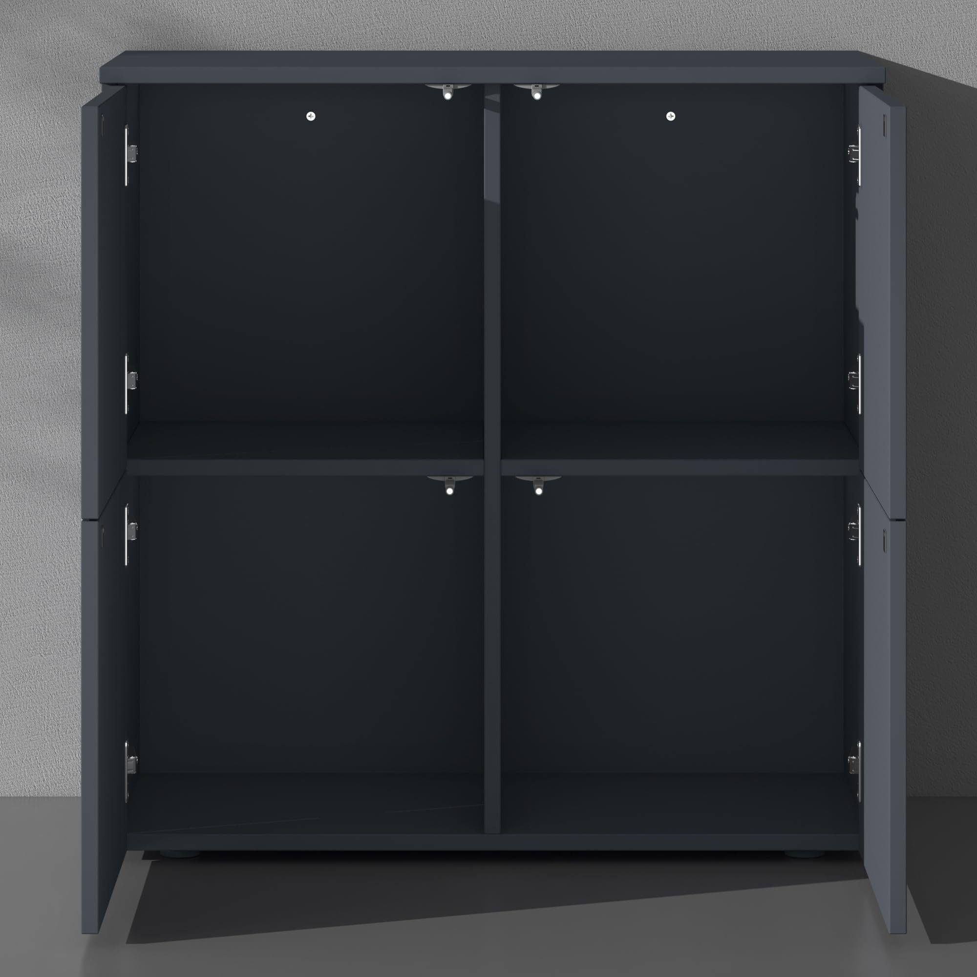 doporro Sideboard Kommode Möbel Mehrzweckschrank Push-to-Open Aufbewahrungsschrank – Bild 5 von 5