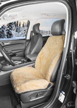 WALSER Autositzbezug RV Lammfell Autositz Bezug beige Doppelkappenfell, ZIPP IT System