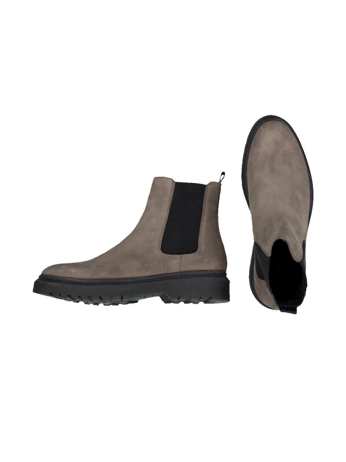 emilio adani Herren Boots aus Leder, Braunbeige Schnürboots