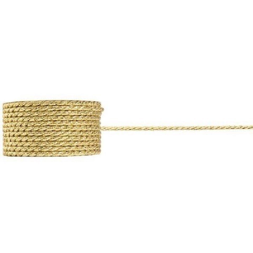 HOME FASHION Dekoband Dekoband Schnur Gold 5 mm x 3m auf Rolle