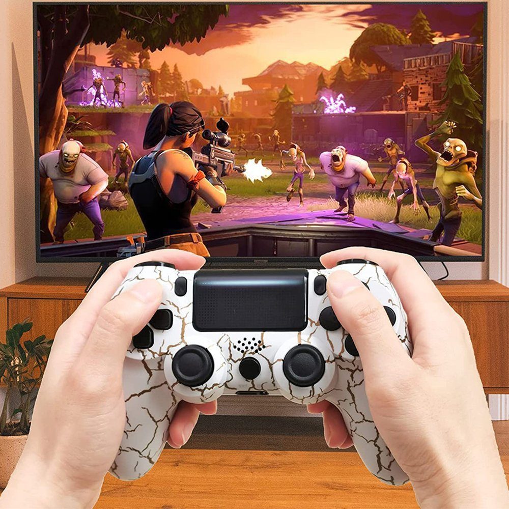 KINSI Gamepad,Game Controller, 600mAh, Wireless Controller für PS4 PlayStation 4-Controller (1 St., Kompatibel mit PC/PS2/PS3/PS4)