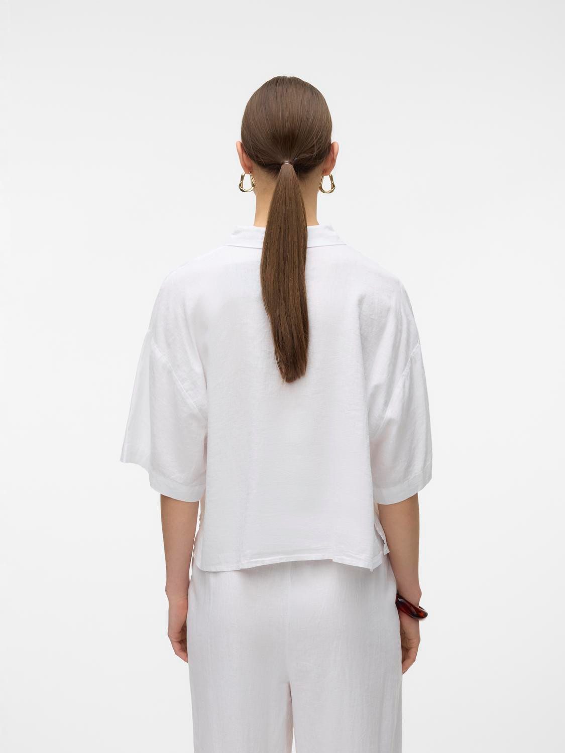 Vero Moda Hemdbluse VMLINN LINEN 2/4 günstig online kaufen