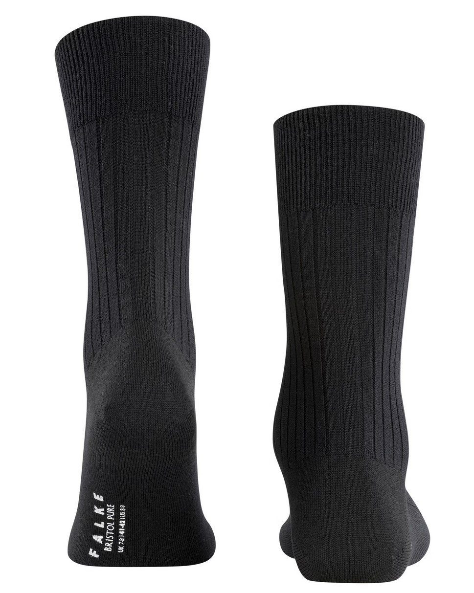 FALKE Socken Tagessocke Crew Bristol Pure (hochwertige Schurwolle) schwarz günstig online kaufen