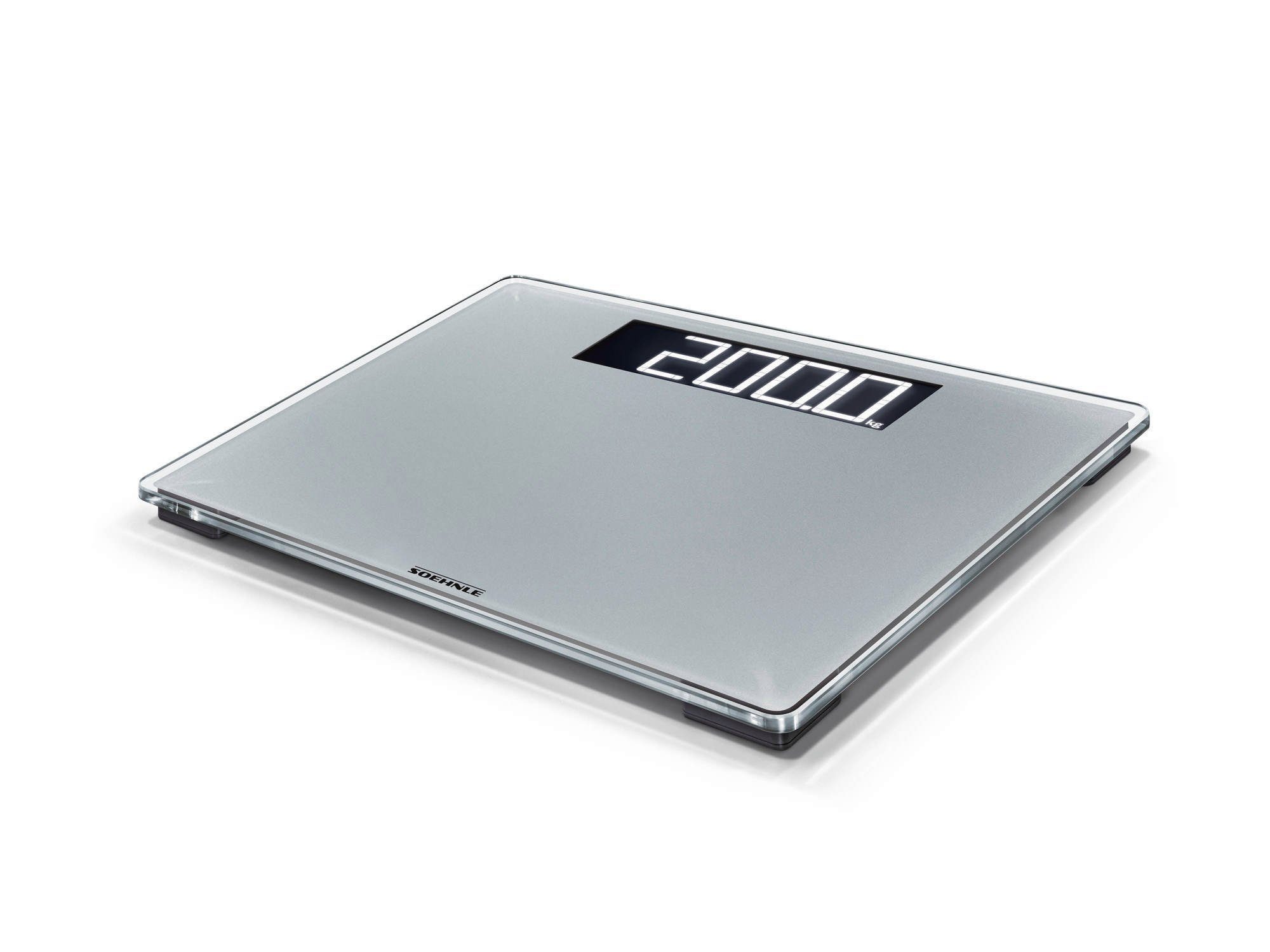 Soehnle Personenwaage Style Sense Comfort 600, 1-tlg., LCD-Anzeige, flaches Design, bis 200kg, große Trittfläche, kg/lb/st