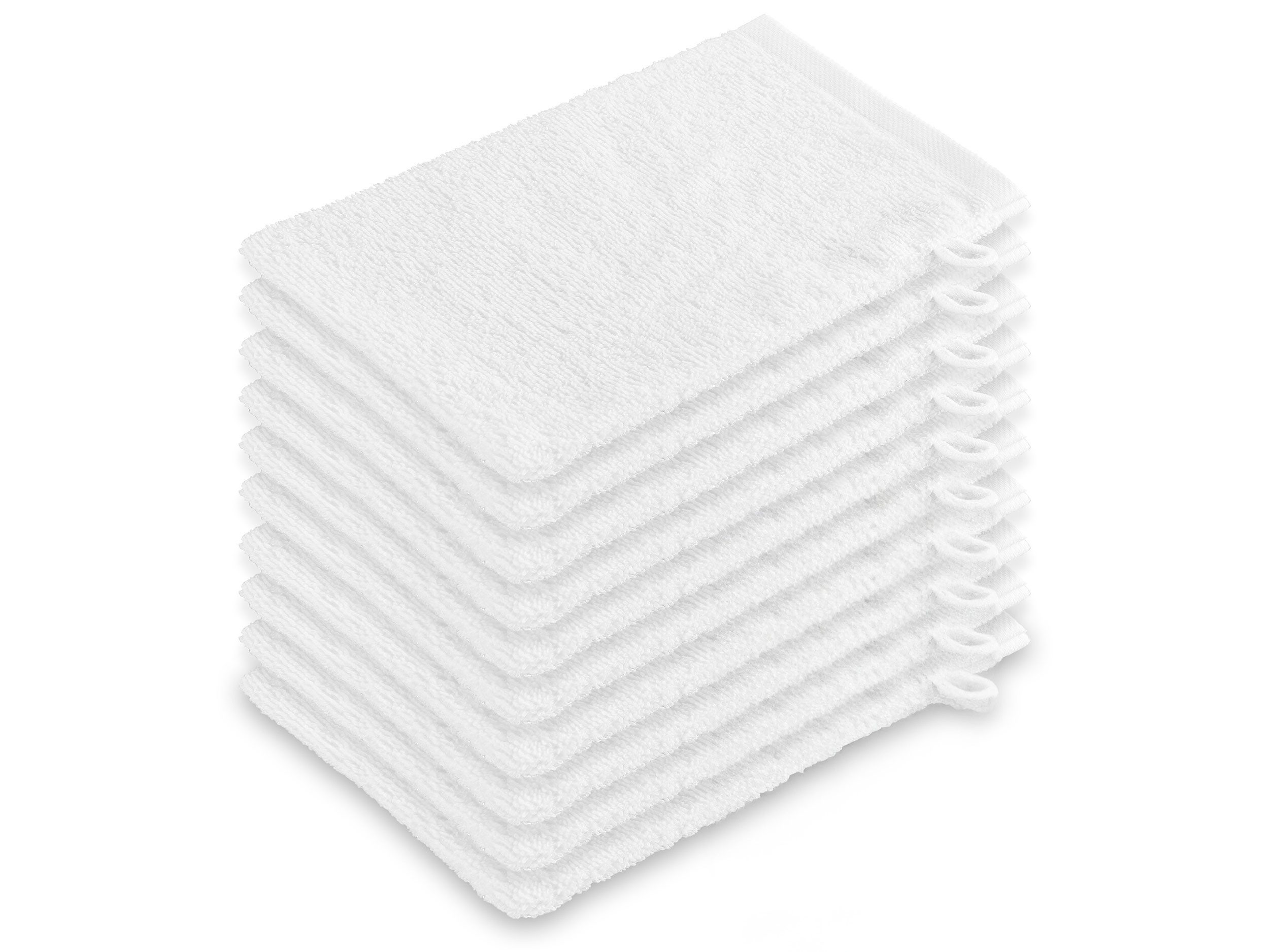 ZOLLNER Waschlappen, (10-St), 16 x 21 cm, 100% Baumwolle, vom Hotelwäschespezialisten