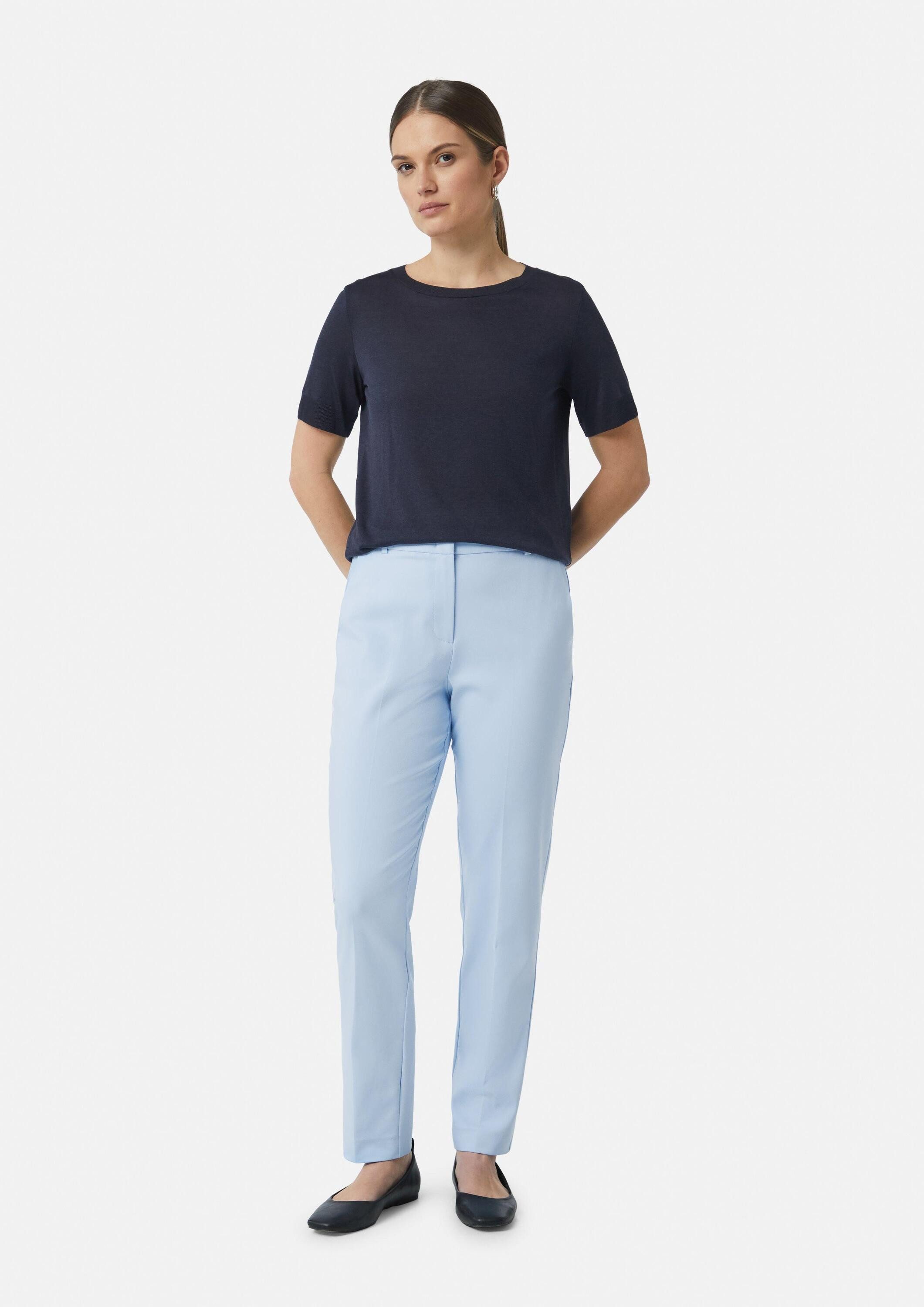 comma 7/8-Hose Hose Elastische Cigarette-Pants mit Bügelfalte