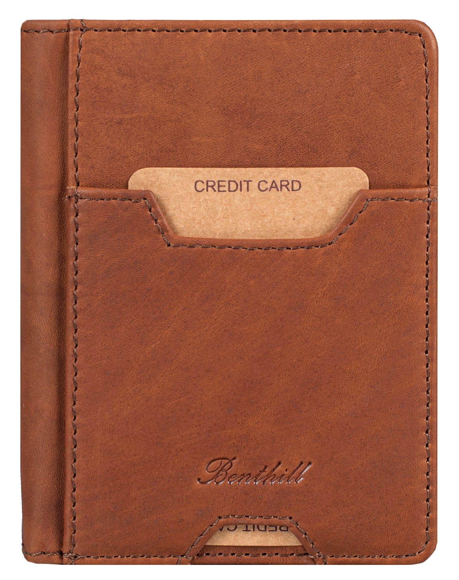 Benthill Geldbörse Herren Echt Leder Slim Geldbeutel RFID Kleines Portemonn günstig online kaufen