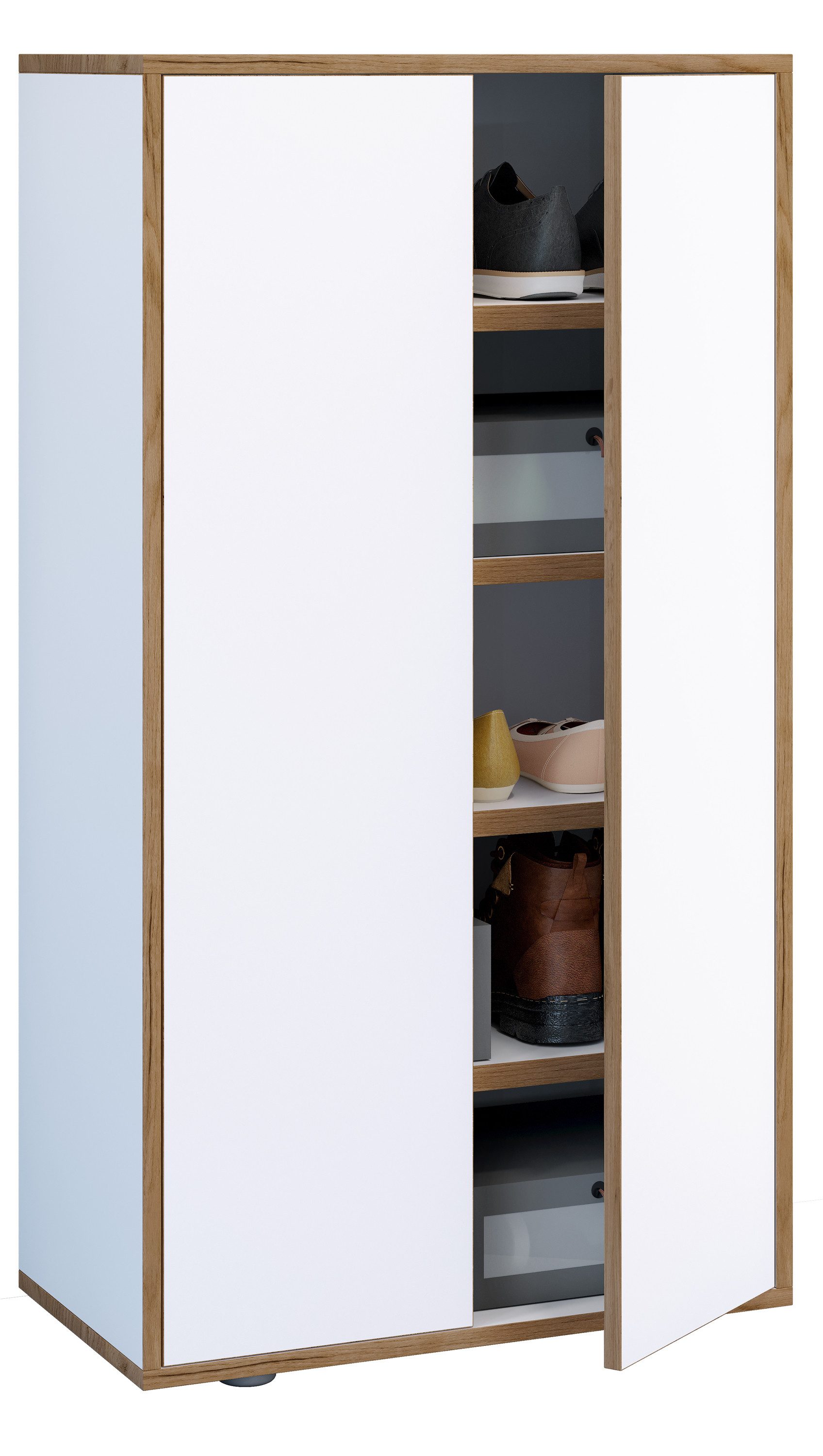 VCM Schuhschrank XL Holz Großer Schuhschrank Schuhkommode Salia B60