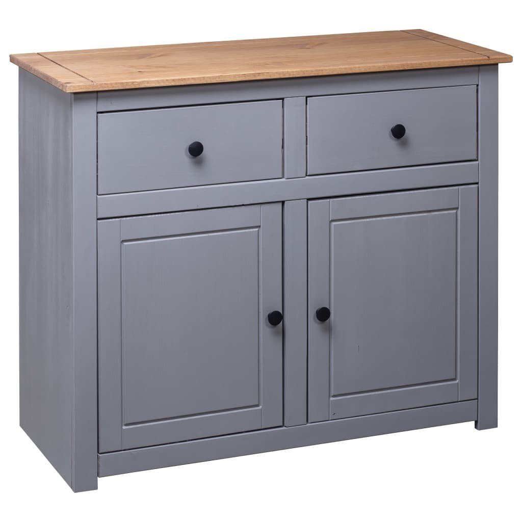 tinkaro Sideboard KORNEL Massivholz Panama-Kiefer Kommode Grau