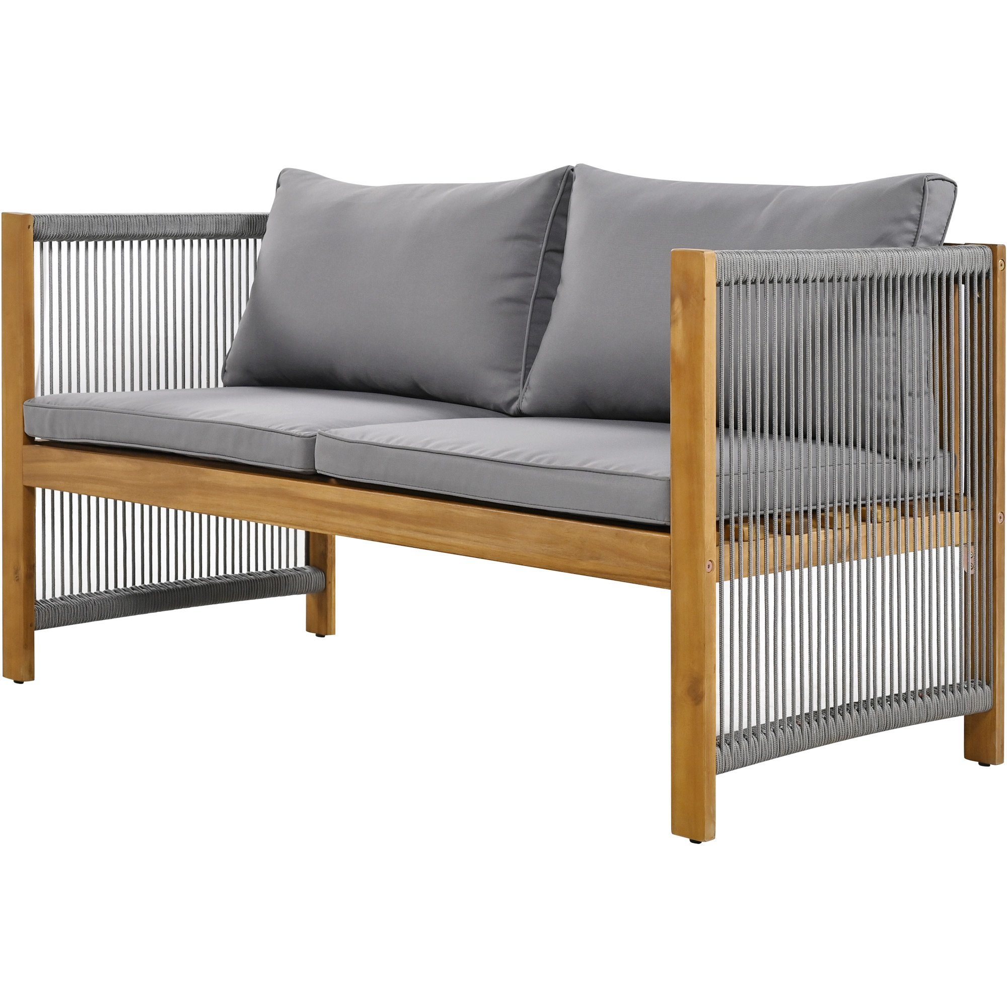 Gartenlounge-Set, (Gartenmöbel Set, 4-tlg), Sitzgruppe für 4 Personen, mit bequemem Kissen