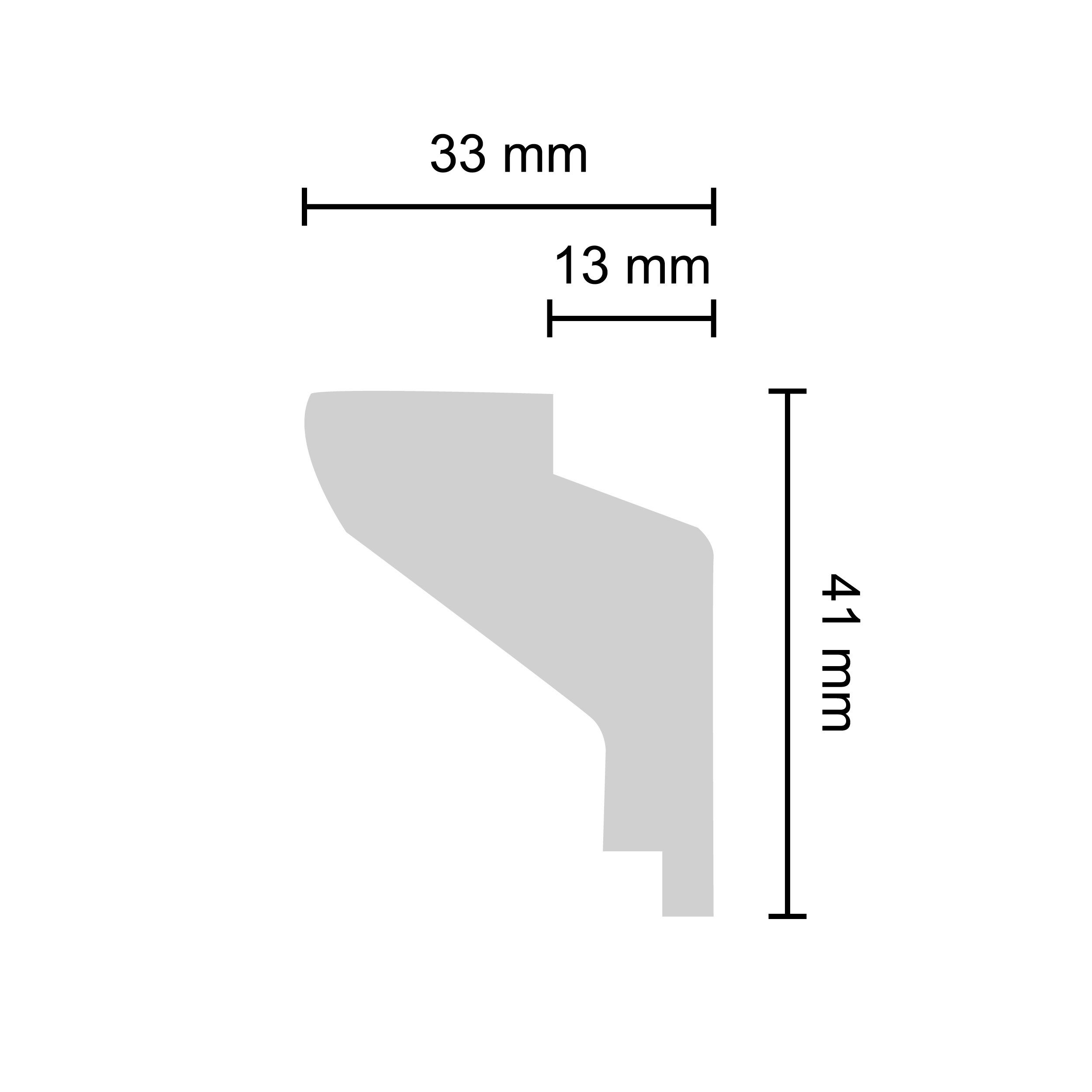 Decosa Zierleiste Decosa Lichtleiste G37 (Kathleen), 33 x 41 mm Länge 2 m, Kleben, Polystyrol (Styropor), 1-St., Für LED-Stripes zur indirekten Beleuchtung