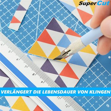 MAVURA Schneideunterlage SuperCut Schneidematte Schneideunterlage Bastelmatte, Bastelunterlage selbstheilend blau A5