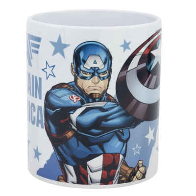 MARVEL Tasse Marvel Avengers Captain America Kaffeetasse Teetasse, Keramik, 330 ml