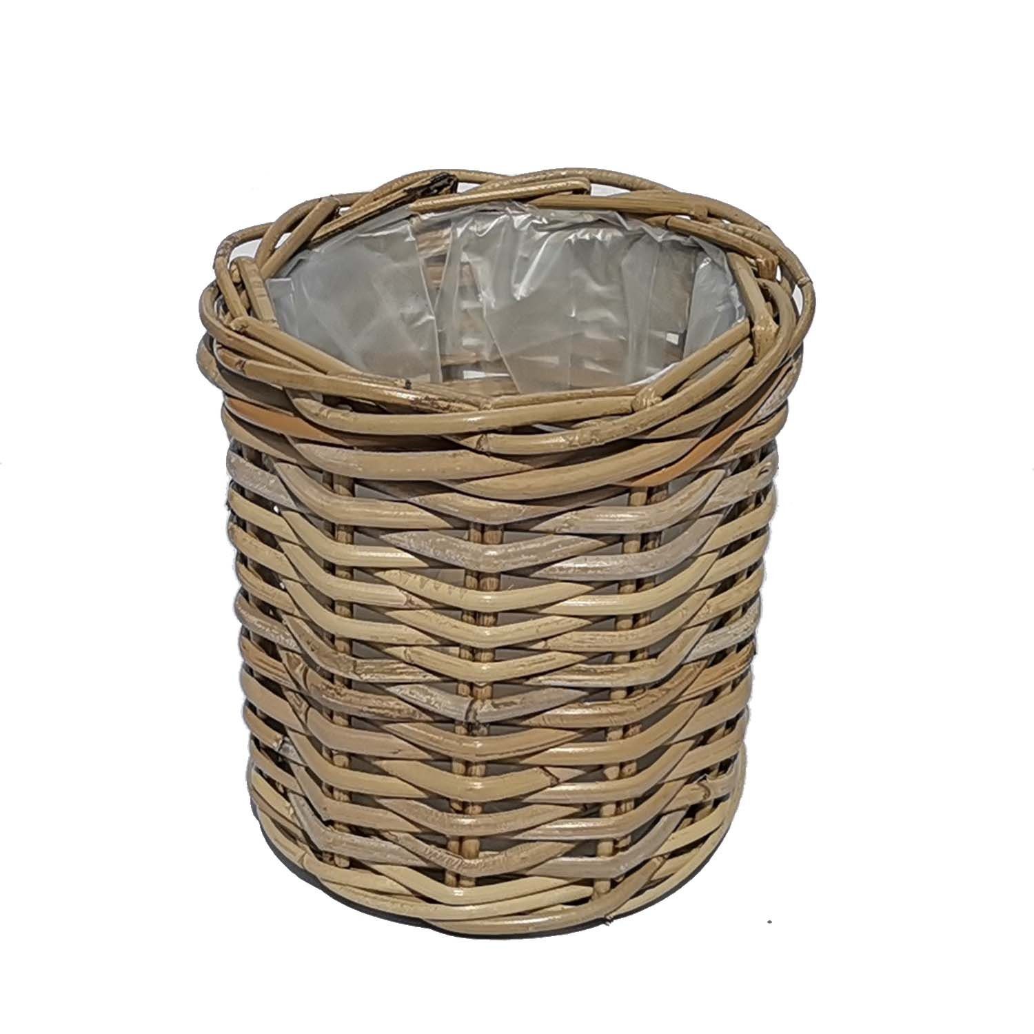 Casa Moro Flechtkorb Rattan Korb Siena rund mit Folie Blumenkorb Pflanzenko günstig online kaufen