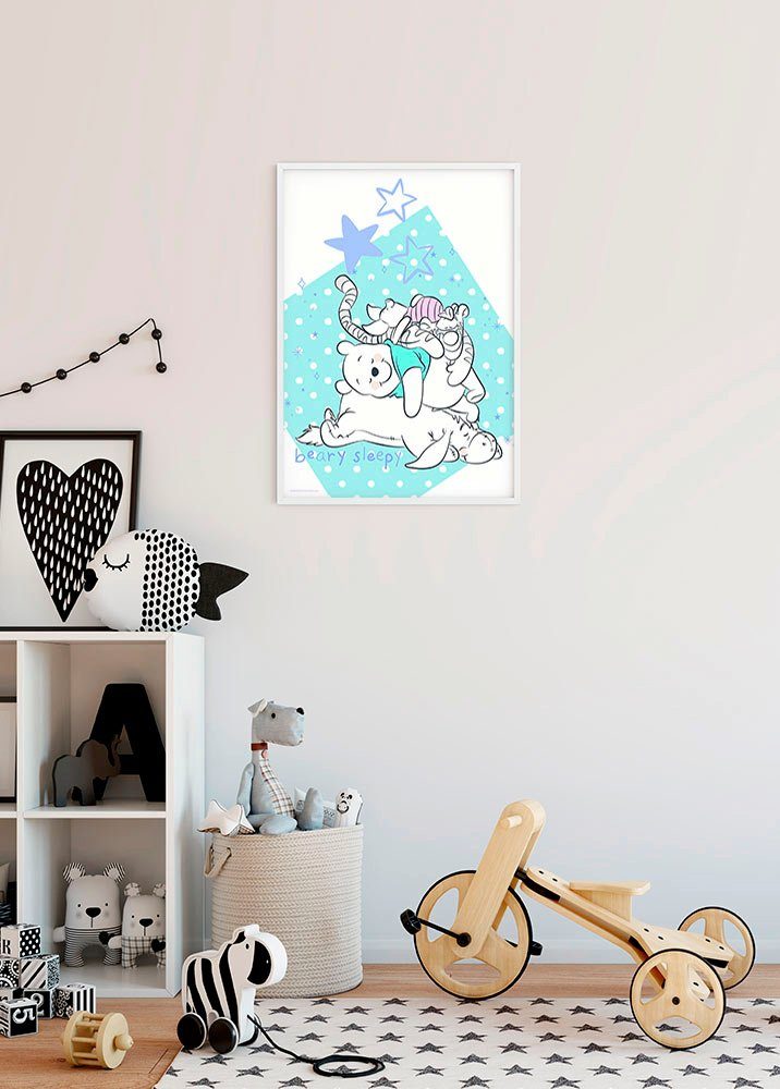 Komar Bild Winnie the Pooh Beary Sleepy, Disney (1 St), Wandbild zur Dekoration im Kinderzimmer - ohne Rahmen