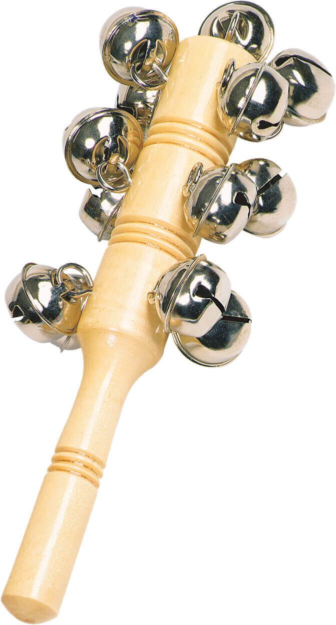 goki Spielzeug-Musikinstrument goki Schellenstab mit 13 Schellen