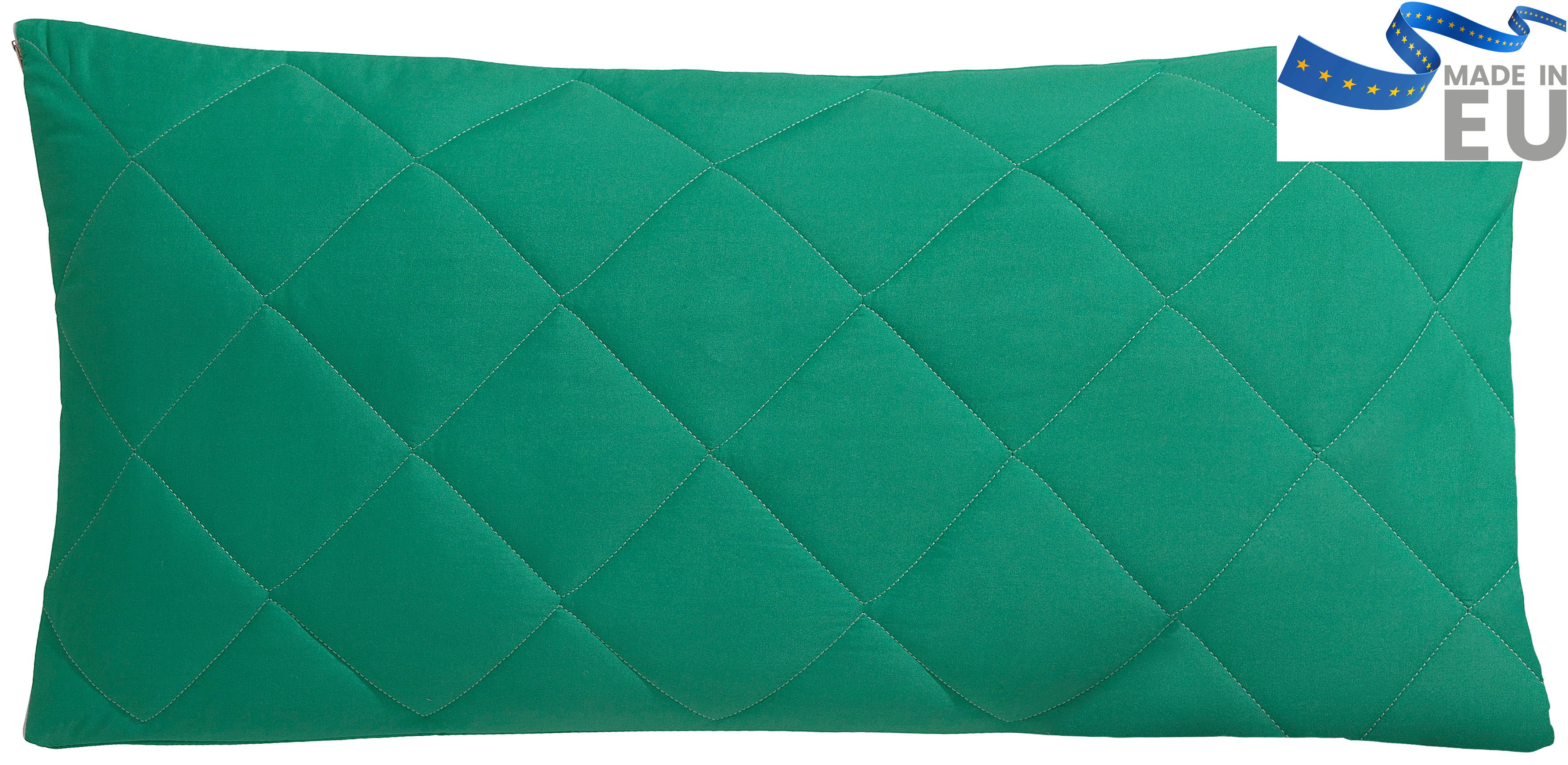 my home Microfaserkissen Microlux Kopfkissen 40x80 cm, 80x80 cm, Füllung: 3D-Faserbällchen, Bezug: Microfaser-Feinbatist samtweich, Rückenschläfer, Seitenschläfer, Kissen, in den Farben: weiß, blau, rosa & grün