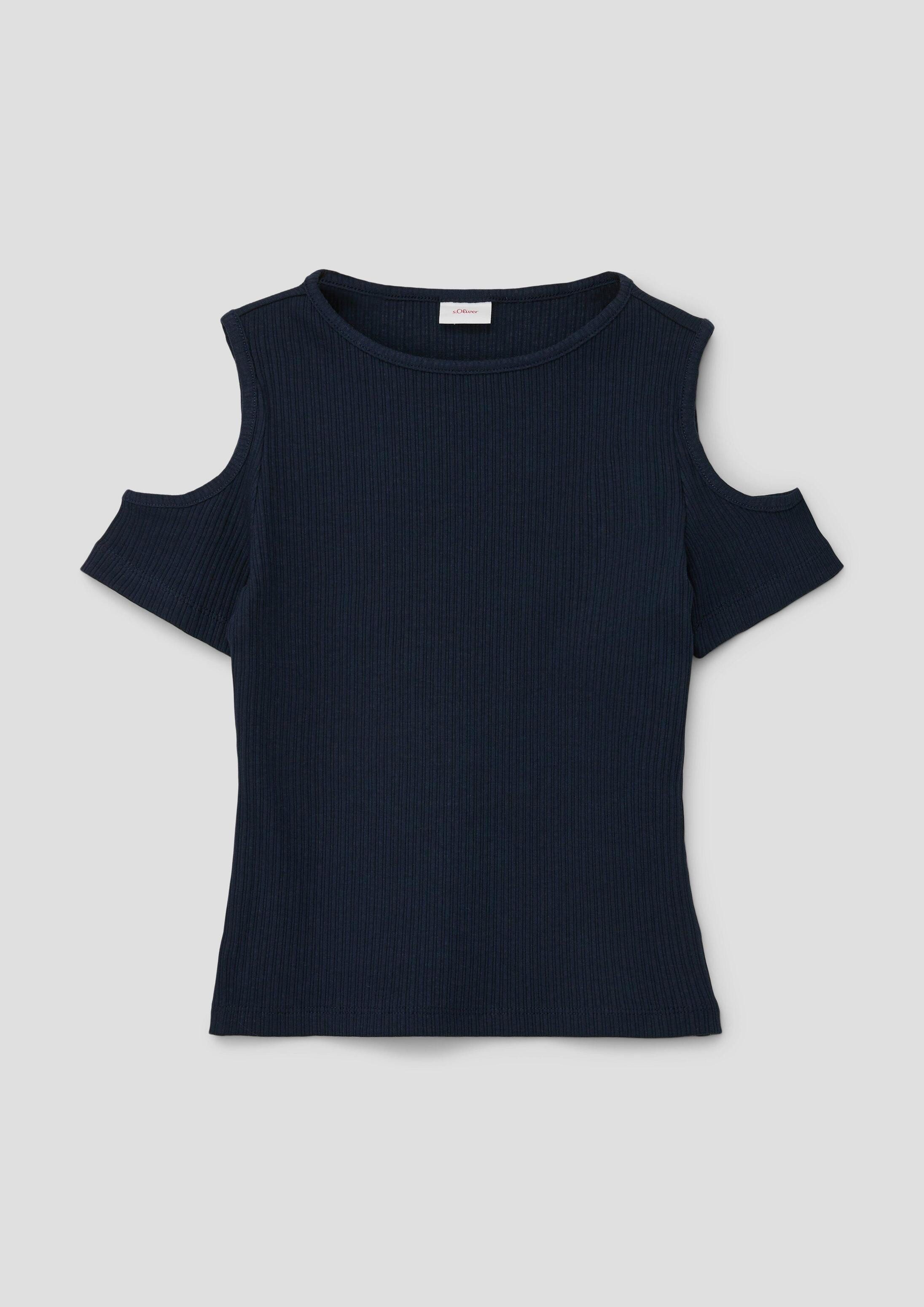 s.Oliver Kurzarmshirt T-Shirt T-Shirt mit Cut-outs