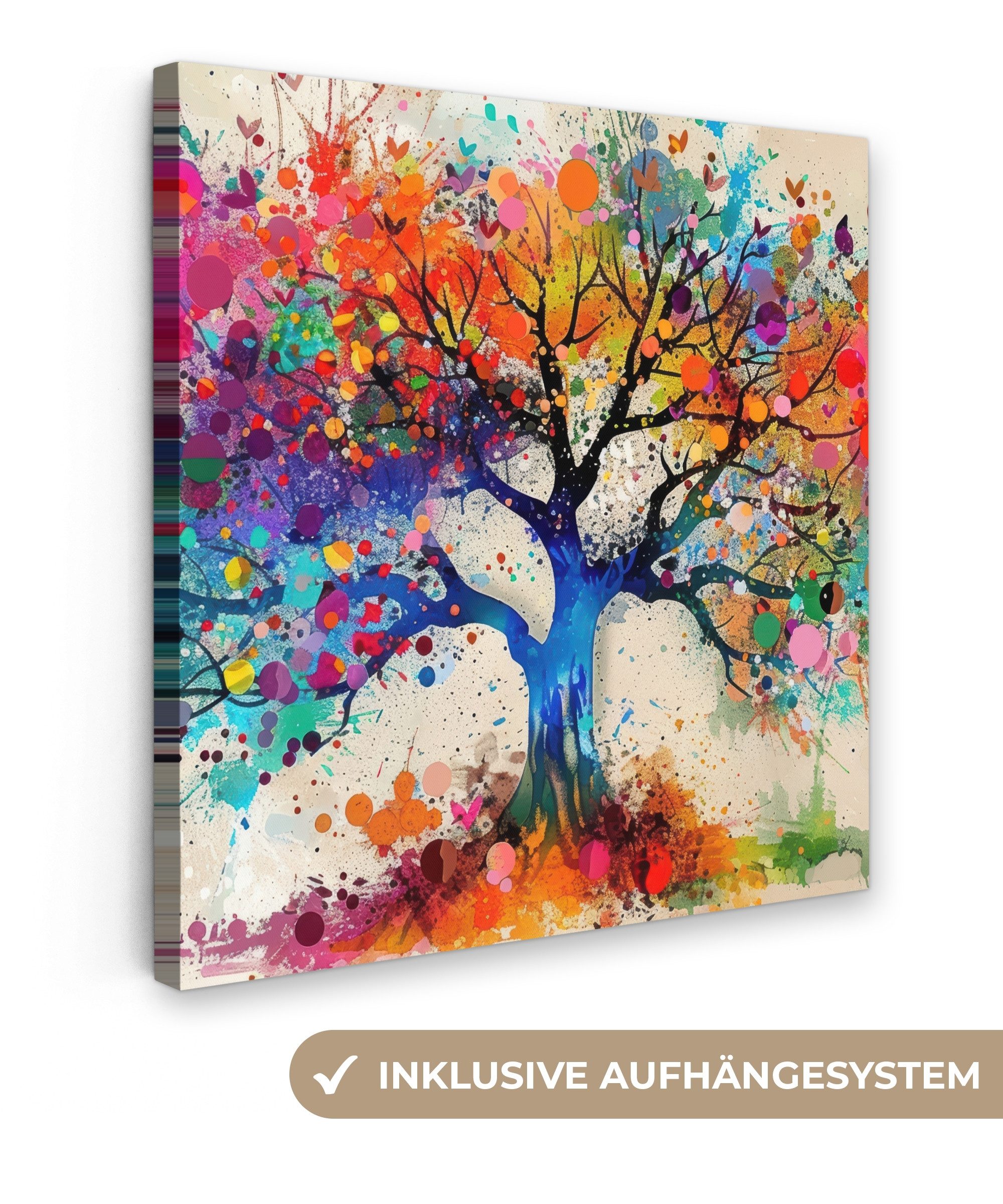 OneMillionCanvasses® Leinwandbild Baum des Lebens - Natur - Farbenfroh - Ba günstig online kaufen
