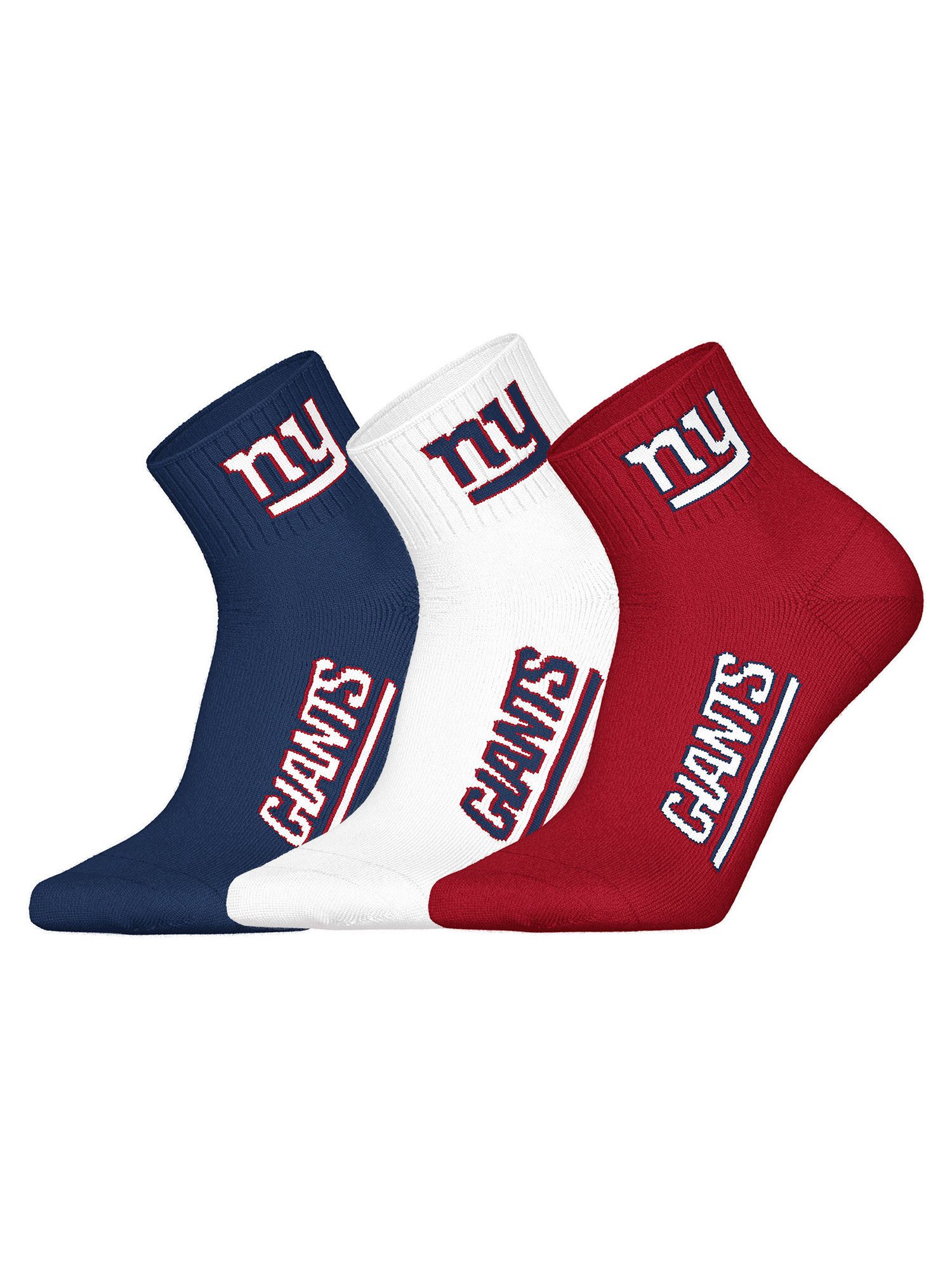 HUDDLE Freizeitsocken NY Giants Quarter (3-Paar) Casual Шкарпетки, Alltagssocken