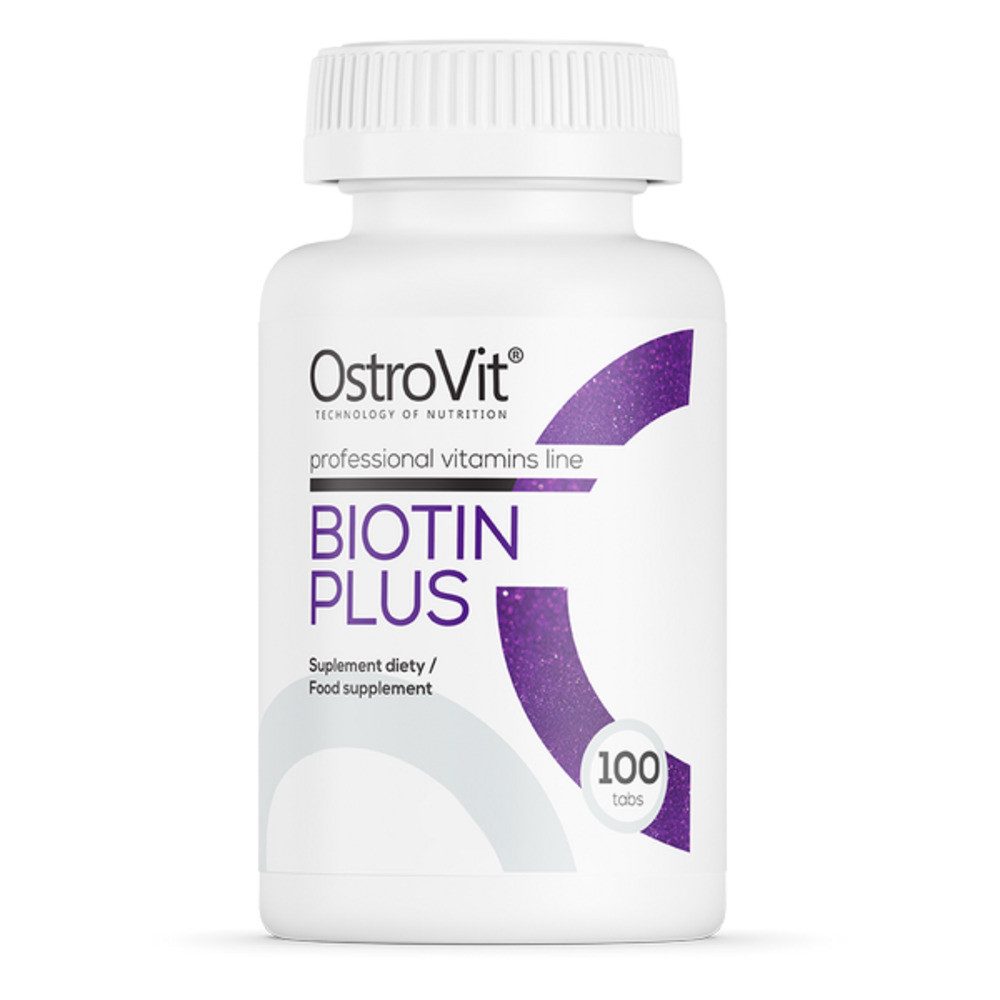 OstroVit OstroVit Biotin + Selen + Zink + Folsäure 100 Tabletten Kapseln, 19 g, Biotin, angereichert mit Zink, Selen und Folsäure