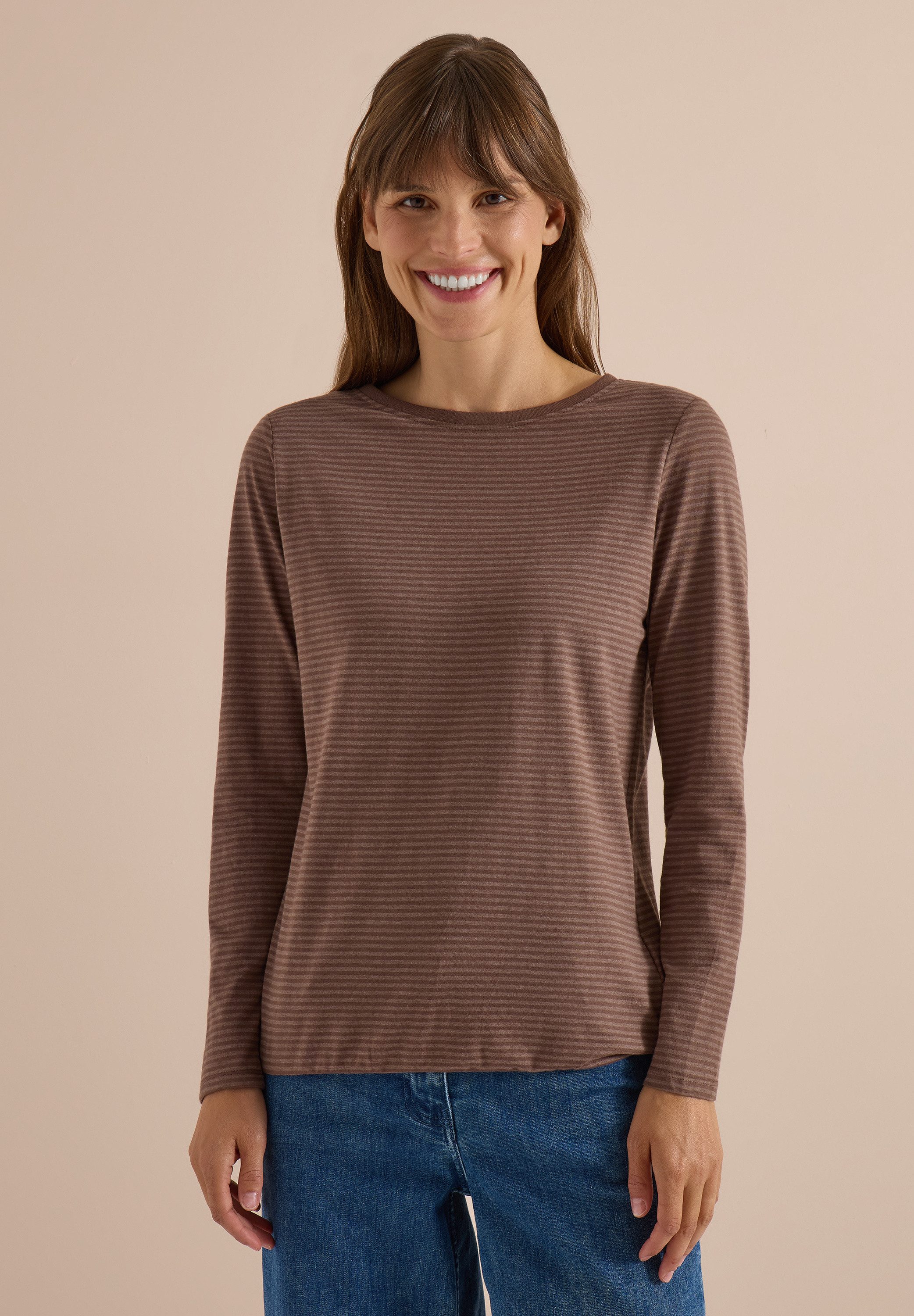CECIL Langarmshirt im soften Baumwoll-Mix