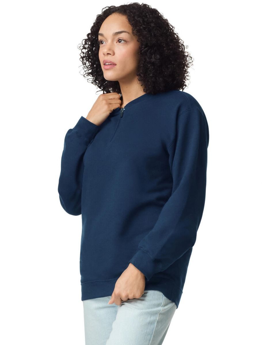 Gildan Sweatshirt Softstyle® Midweight Adult Fleece 1/4 Zip Sweatshirt Damen