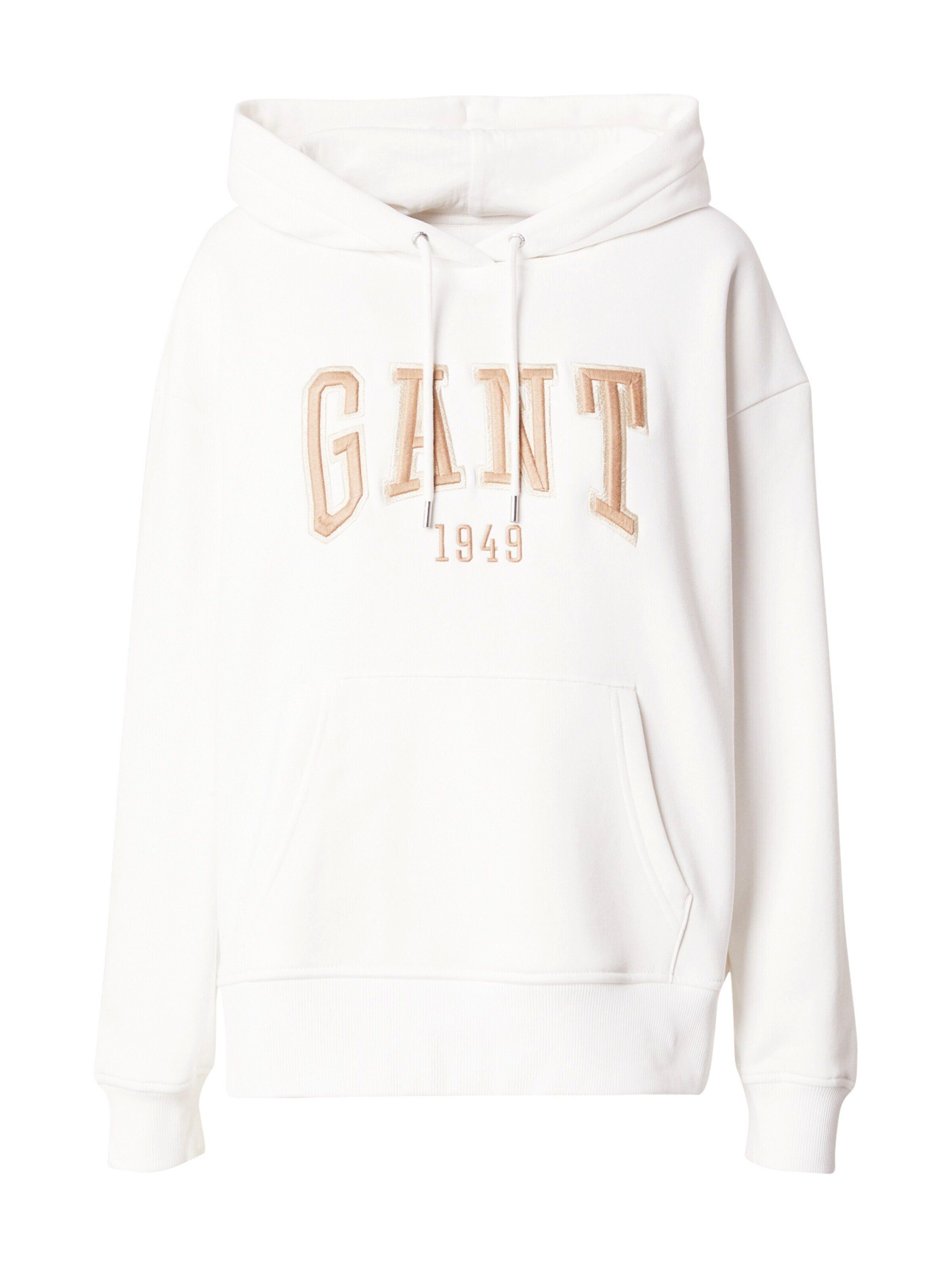 Gant Sweatshirt (1-tlg) Stickerei 113 EGGSHELL