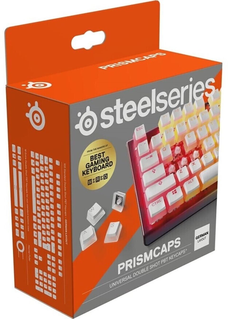 SteelSeries Tastatur-Tastenkappen PRISMCAPS White-DE