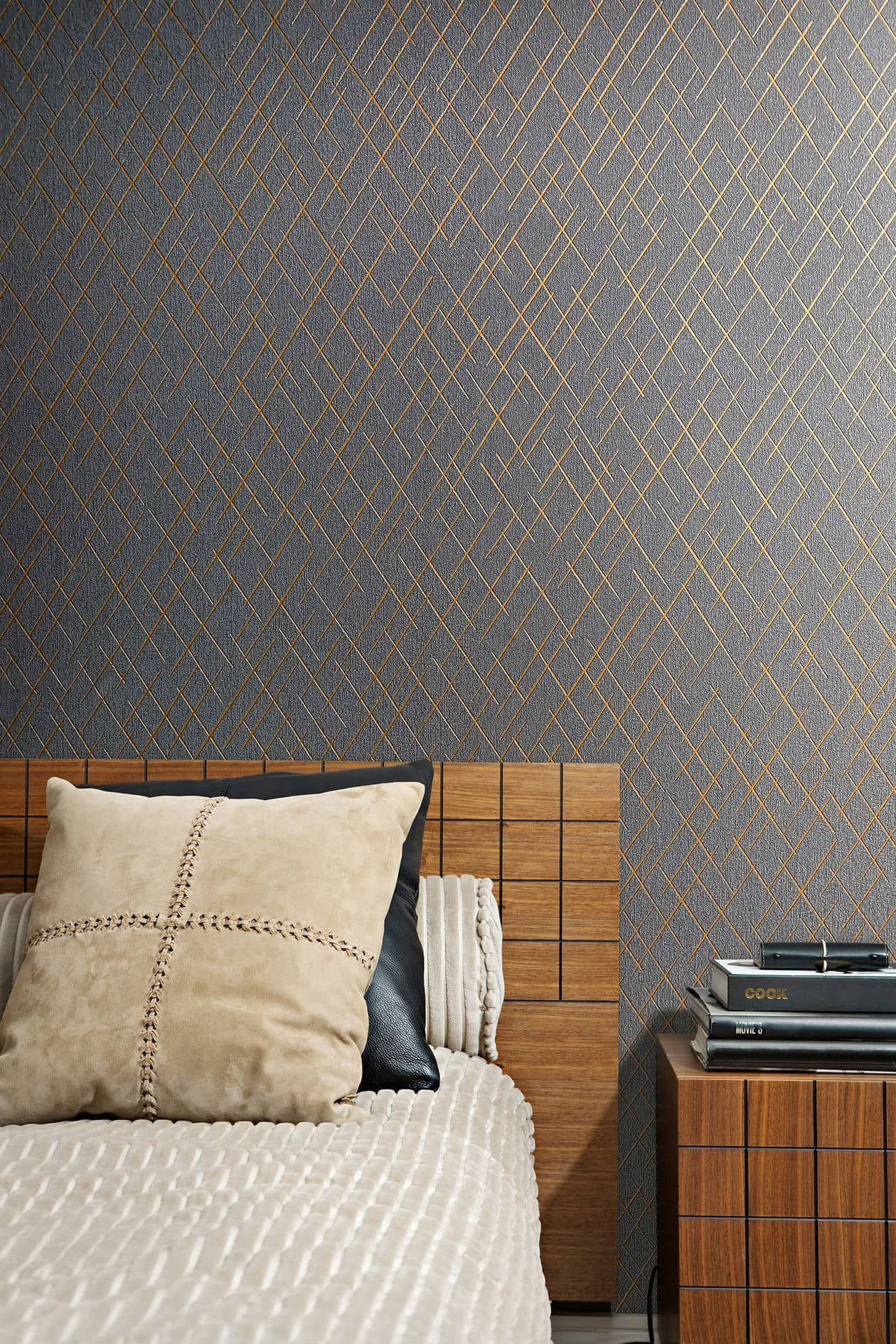 Marburg Vliestapete Checked Charm, kariert, moderne Tapete für Wohnzimmer Schlafzimmer Küche