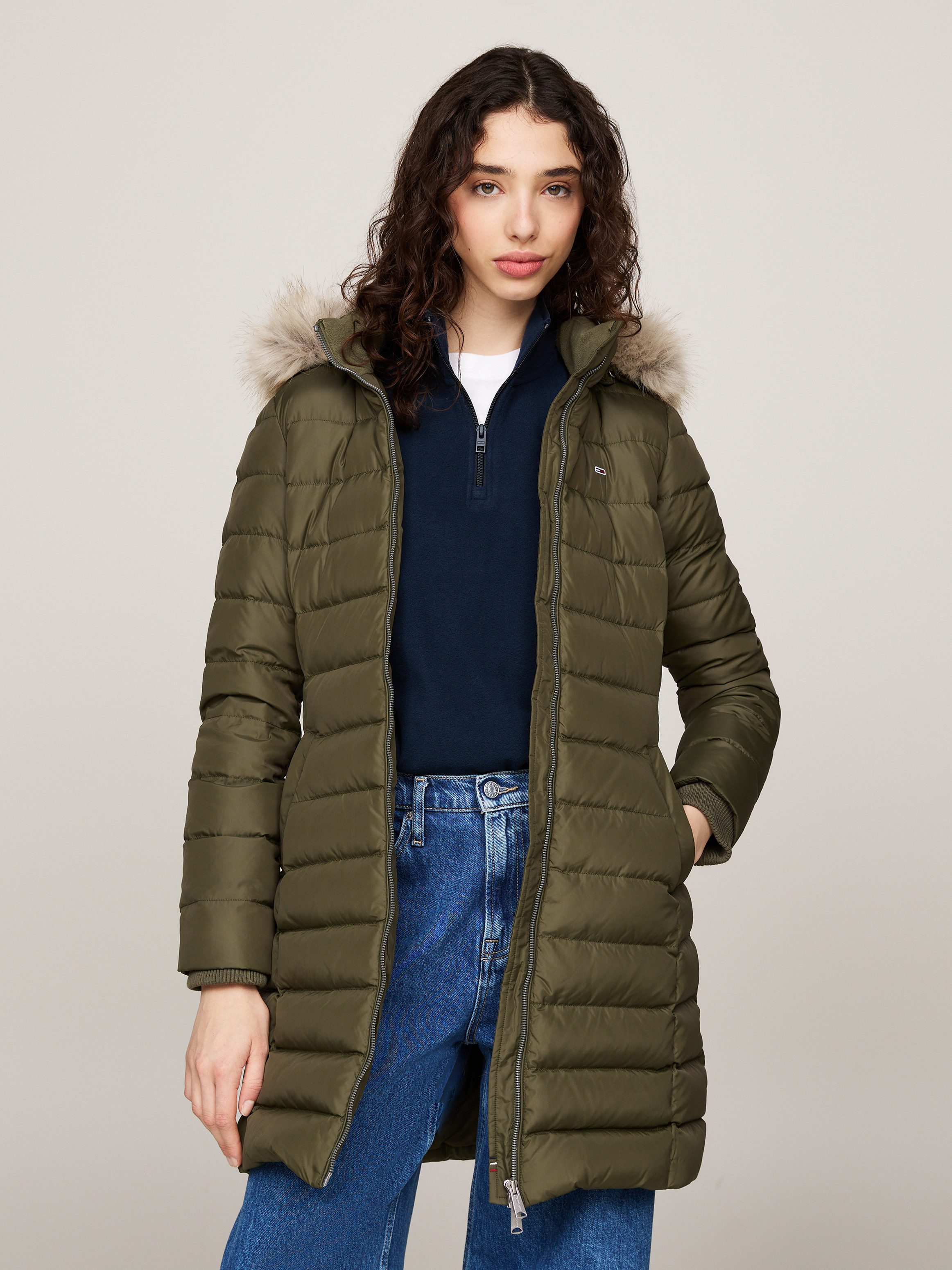 Tommy Jeans Steppmantel TJW ESSENTIAL HOODED günstig online kaufen