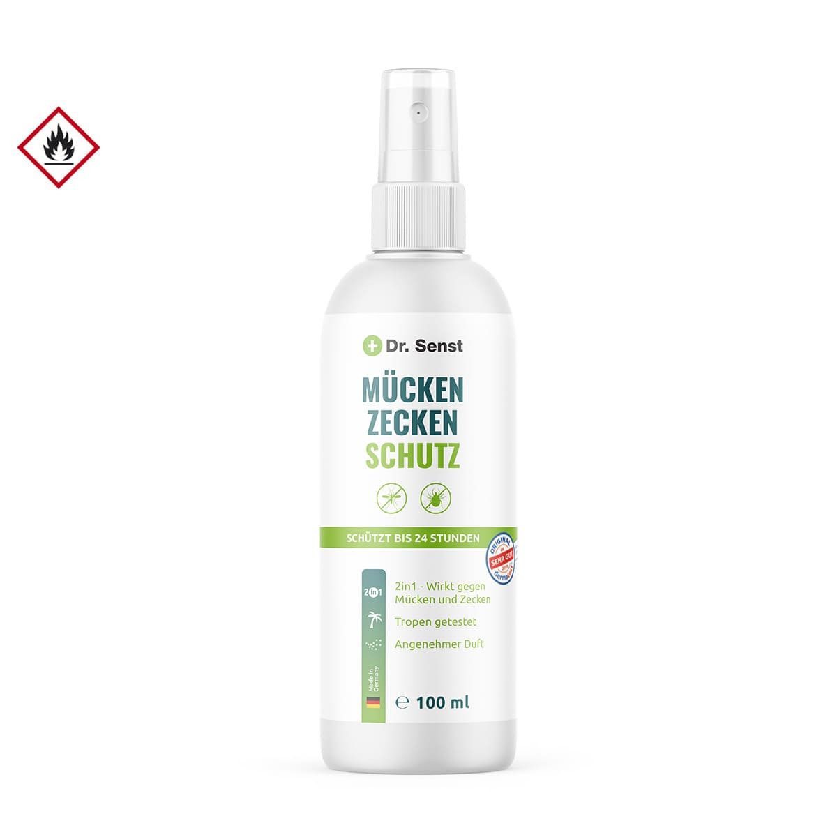 Dr. Senst Zeckenschutzmittel Dr. Senst® Anti Mücken-Zecken-Schutz Pumpspray 100ml, 0.1 l