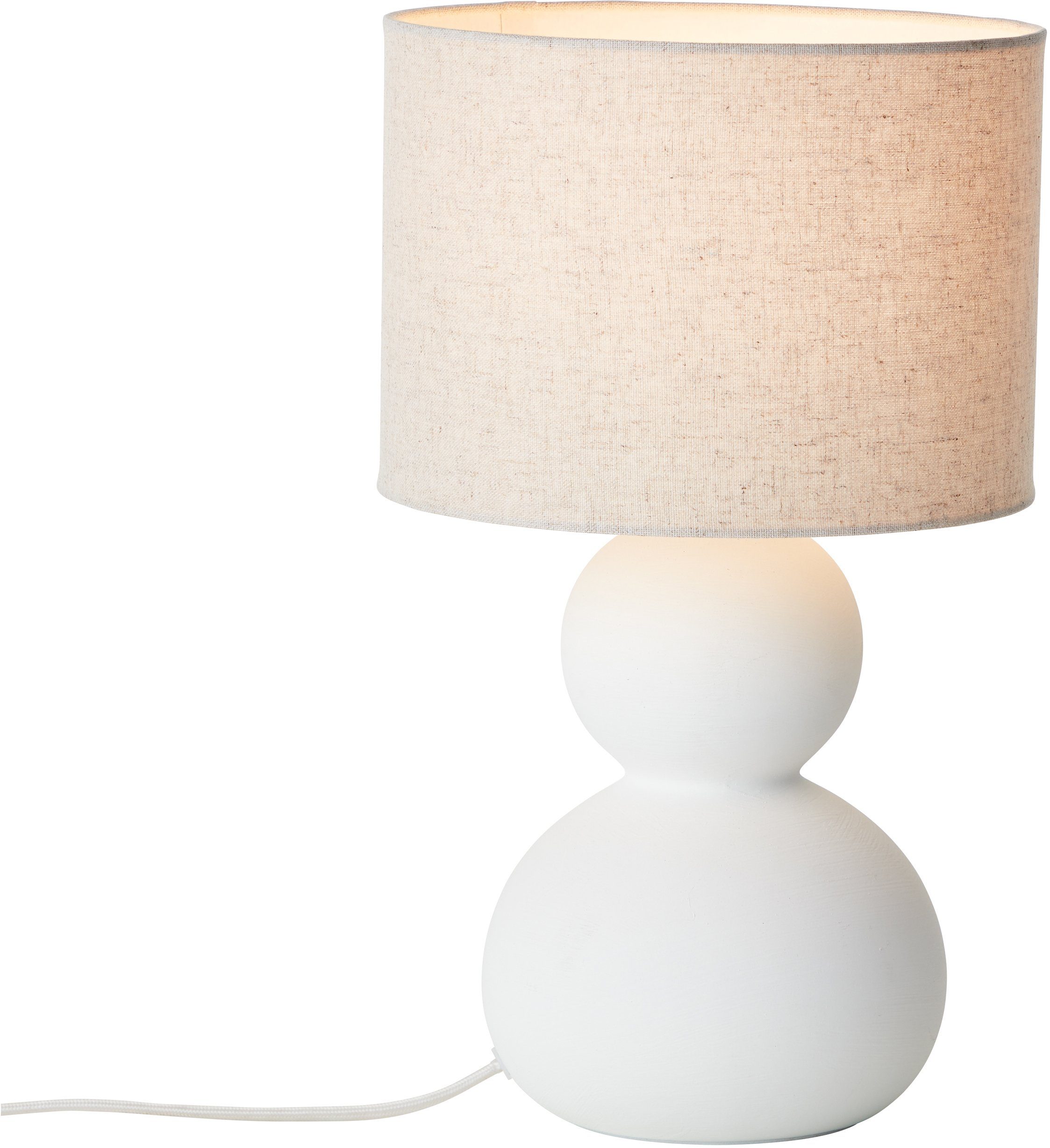 LeGer Home by Lena Gercke Tischleuchte Malu, ohne Leuchtmittel, 1 x E27, max. 40W, weiß/beige | Tischlampen