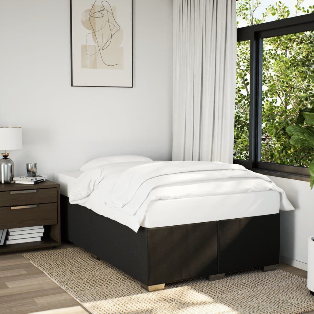 vidaXL Bett, Bettgestell ohne Matratze Schwarz 120x190 cm Stoff günstig online kaufen