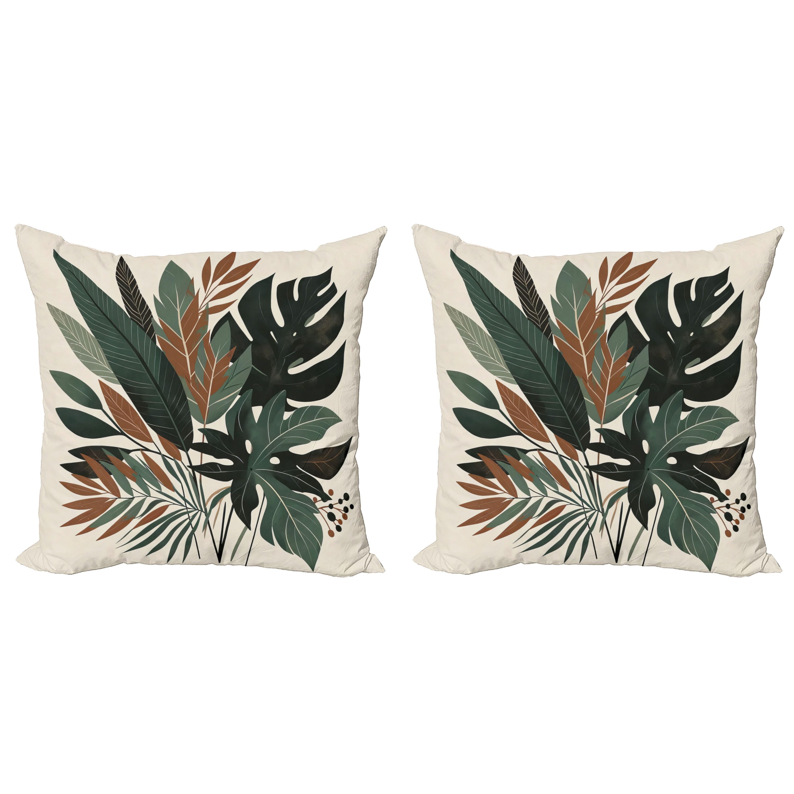 Abakuhaus Kissenbezüge Modern Accent Doppelseitiger Digitaldruck, (2 Stück), Monstera Tropische Blätter ein Tanz der Natur
