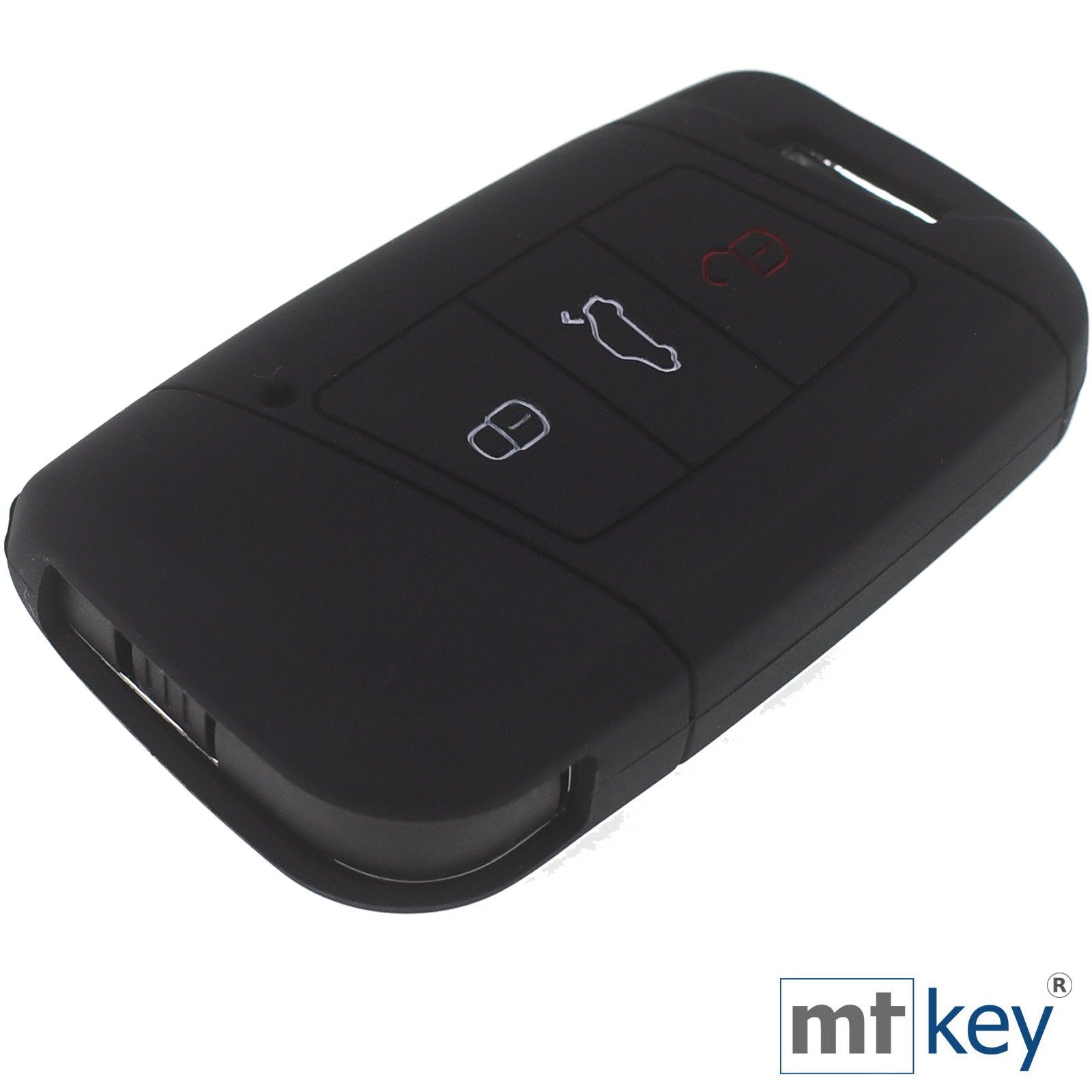 VW Schutzhülle Arteon Passat Softcase für Schlüsseltasche Kodiaq SMARTKEY KEYLESS Autoschlüssel Schwarz, 3 Skoda mt-key Silikon B8 Tasten