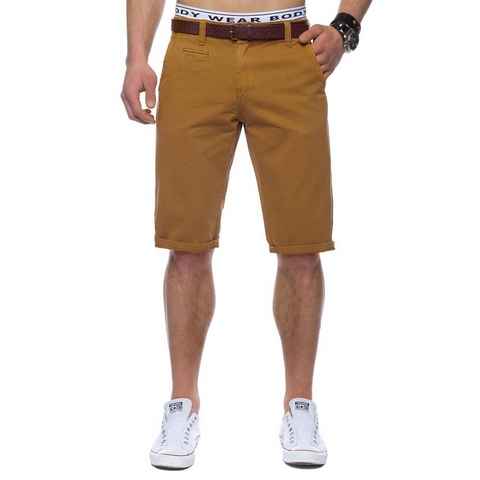 Egomaxx Chinoshorts Bermuda Shorts Kurze Chino Hose Capri Walkshort H1443 (1-tlg) 1443 in Braun