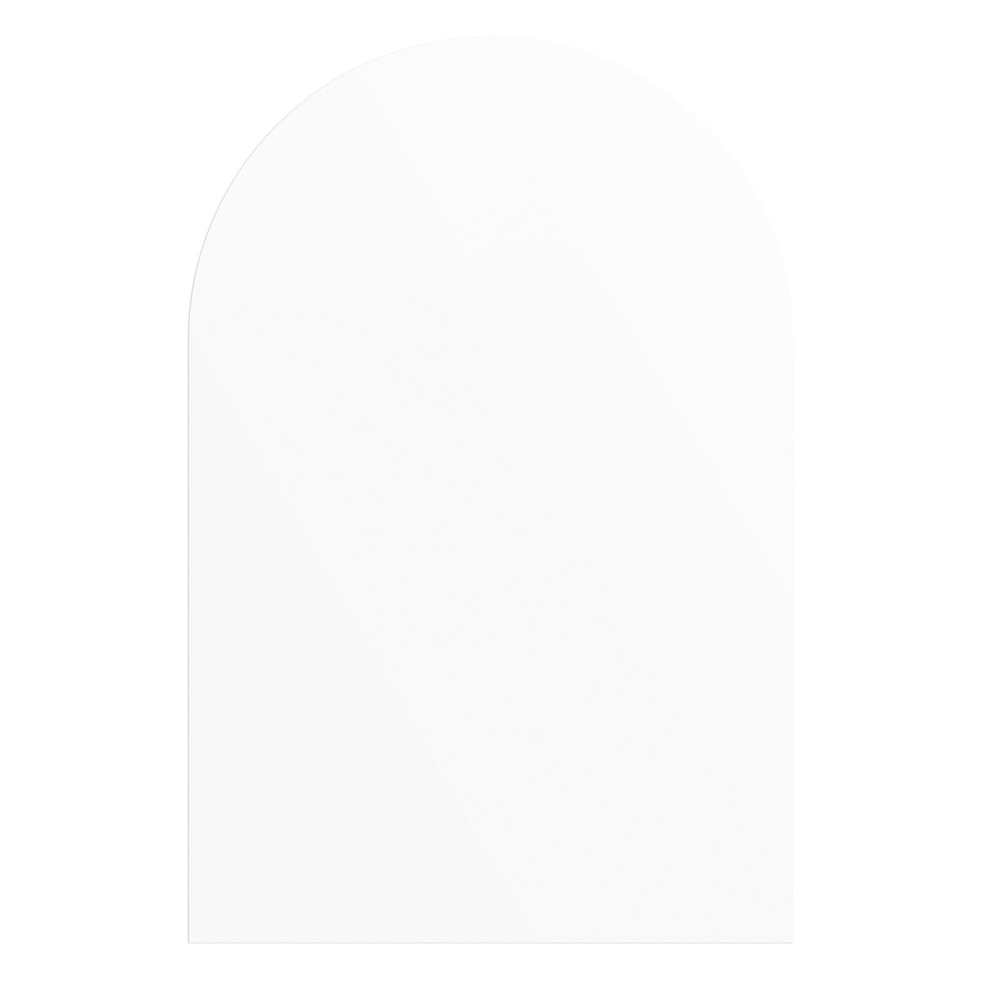 DEQORI Fototapete 'Unifarben - Weiß', Rundbogen, matte Leinwandstruktur, bedruckt, (1 St), selbstklebend Wandtattoo Motiv Wandtapete Wand Sticker Bild Tapete