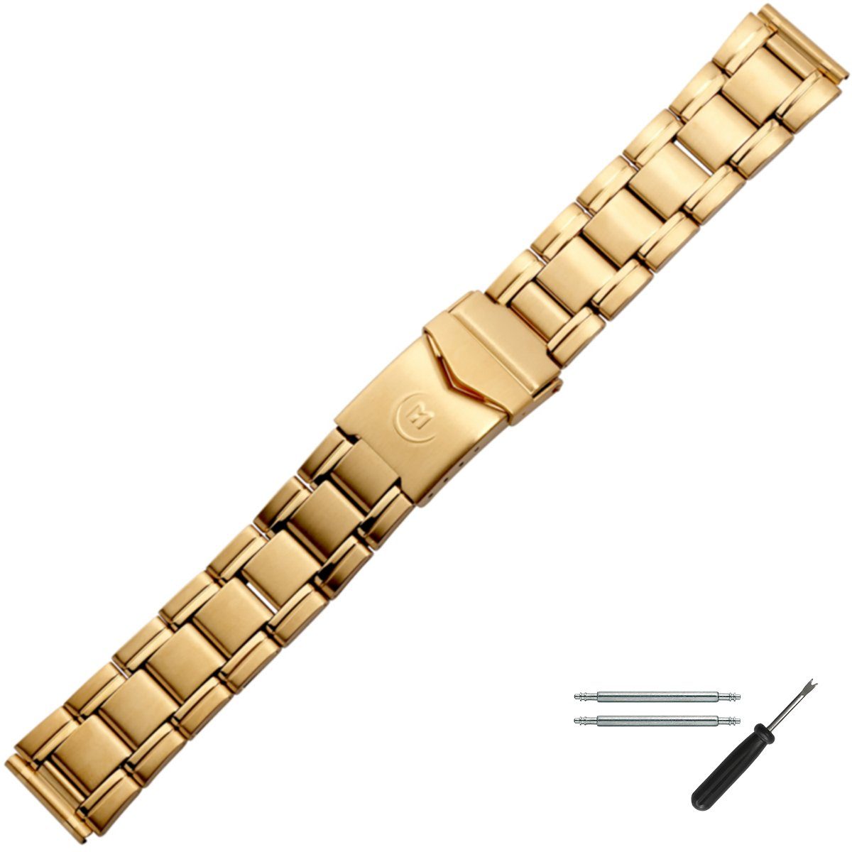 MARBURGER Uhrenarmband 18mm Edelstahl Gold günstig online kaufen