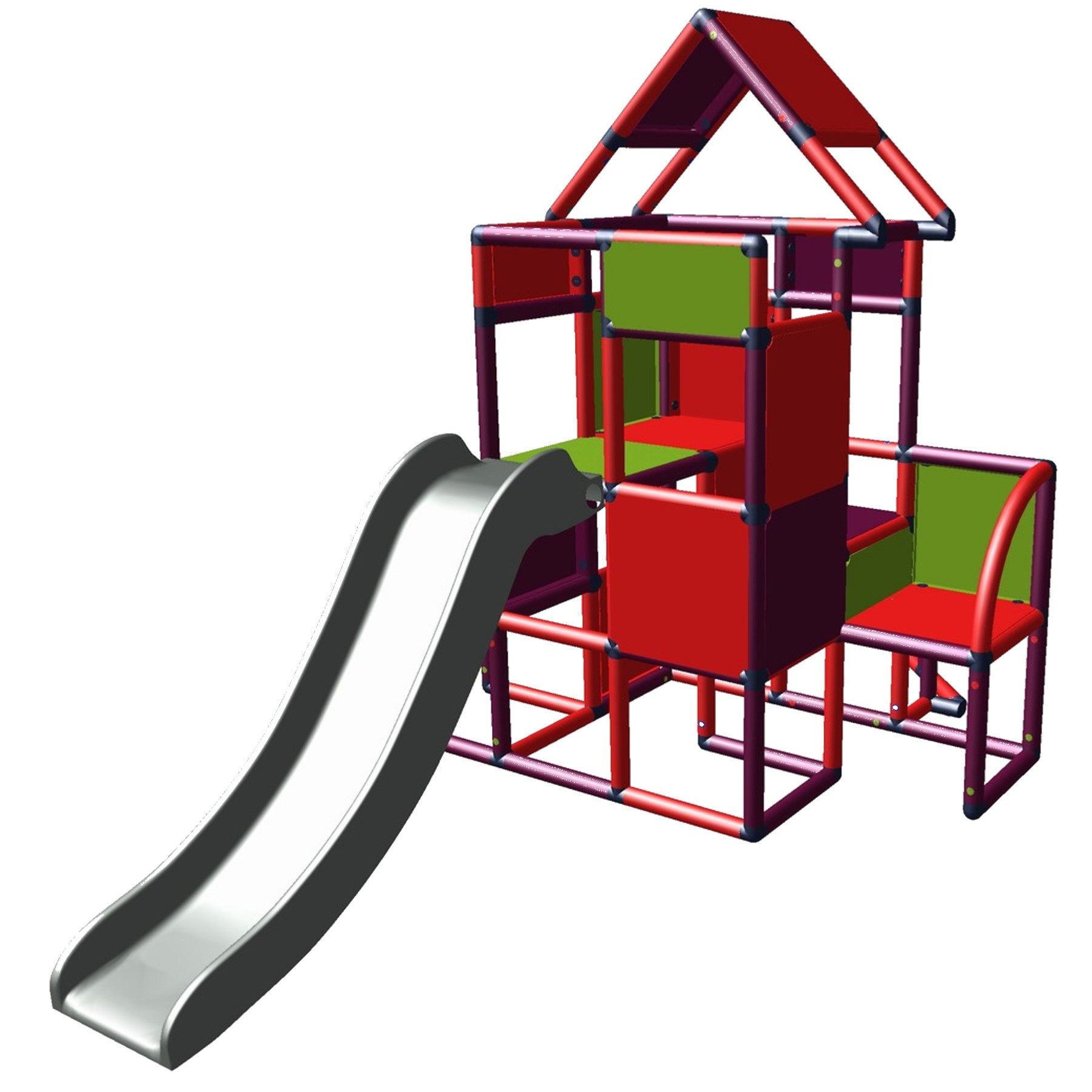 move and stic LISA großer Turm mit Rutsche Konstruktions-Spielset, In- und Outdoor